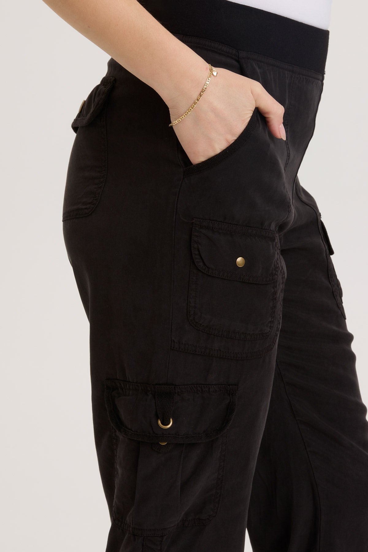 Sonova Women's High-Waisted Black Stretch Pants - Comfortable & Stylish for Work, Yoga & Everyday Wear