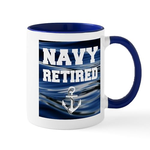 White/Navy Inside - Navy Retired Mugs