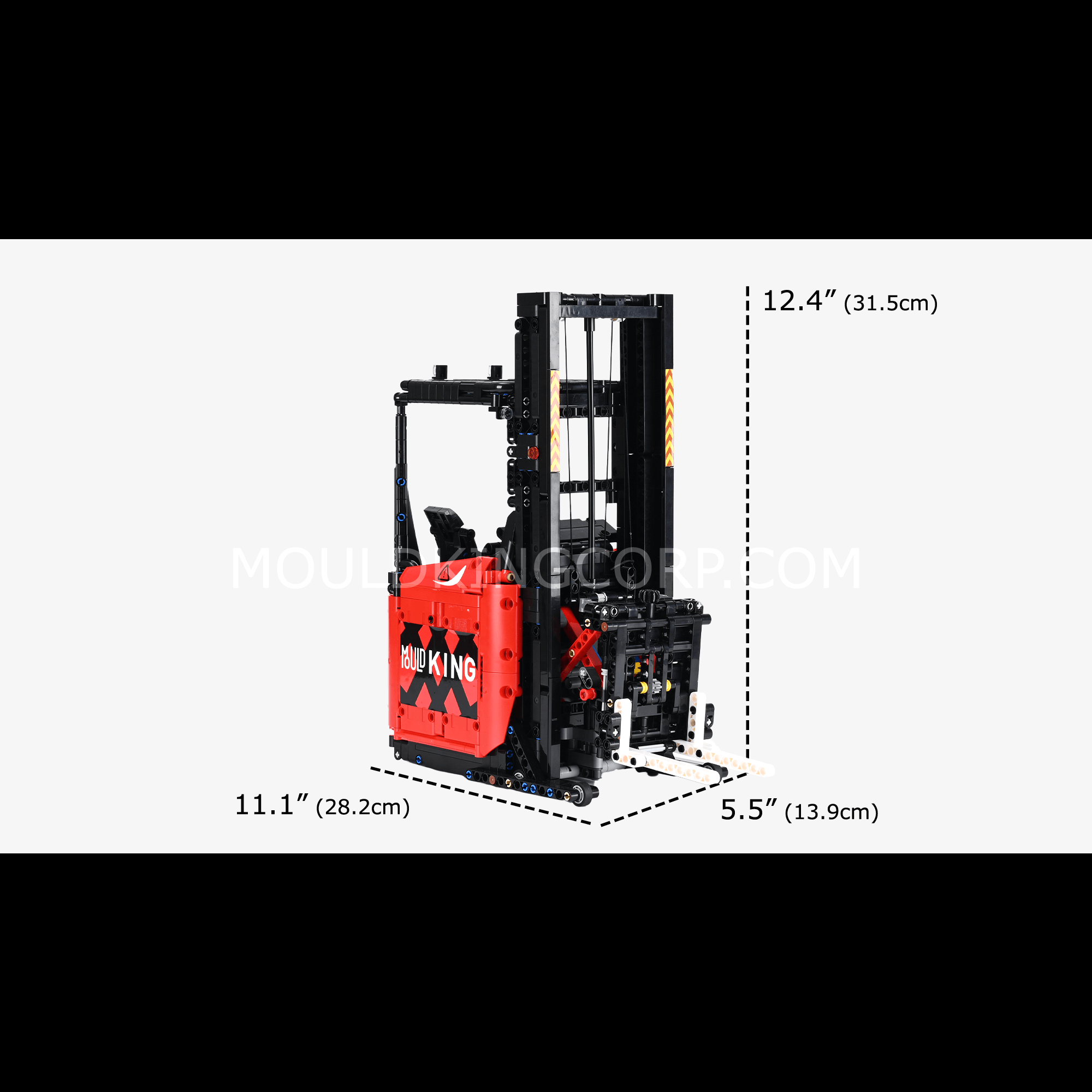 MOULD KING 17041 Remote Control Forklift Building Kit - 1,506 Piece STEM Toy Construction Set for Kids & Adults | DIY Engineering Model for Home, Office & Playroom Display