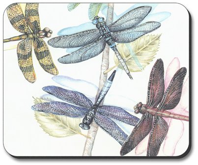 Artistic Dragonfly Design Mouse Pad - Non-Slip Gaming & Office Desk Mat for Computers, Laptops - Perfect for Work, Gaming & Home Office Use