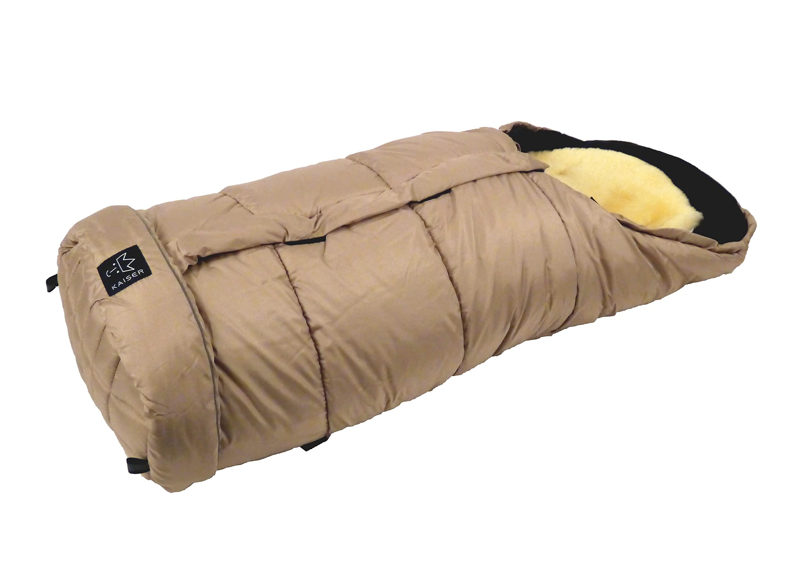 Premium Stroller Sheepskin Foot Muff - Soft & Warm Baby Stroller Accessory (Sand Color) for Winter Outings & Cozy Walks
