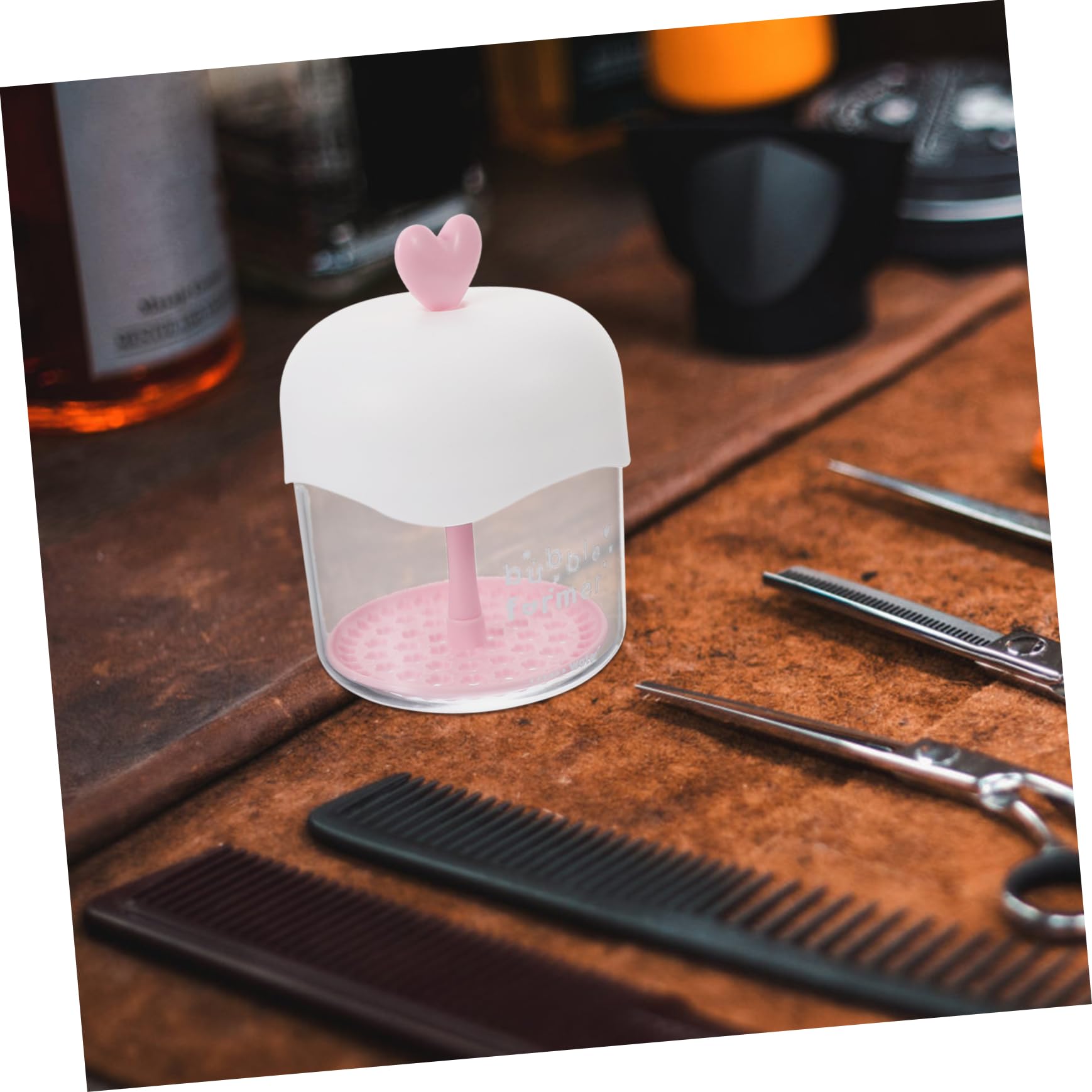 Portable Travel Bubble Foam Maker - Lightweight Facial Cleansing Foamer with Soft Red Material for Skincare Routine | Perfect for On-the-Go & Vacation Use