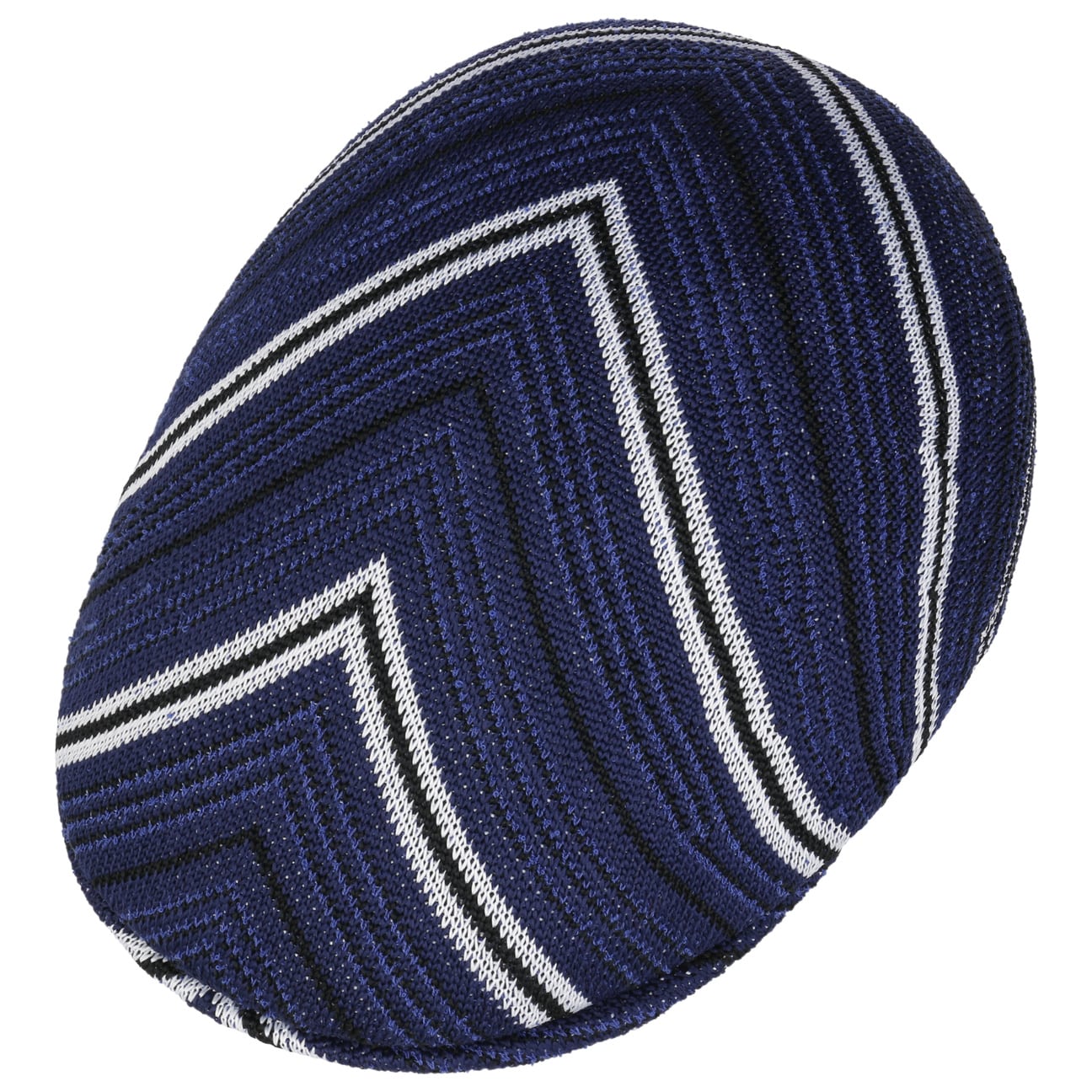 Kangol Diagonal Stripes Flat Cap - Stylish Men's & Women's Fashion Hat for Casual Wear, Outdoor Activities & Vintage Looks