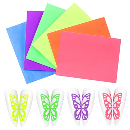 Minkissy 12pcs 2 Set 3D Butterfly Nail Art Stickers - Metallic Nail Decals, Fluorescent Nail Appliques for DIY Nail Art Designs - Perfect for Parties, Weddings, and Special Occasions