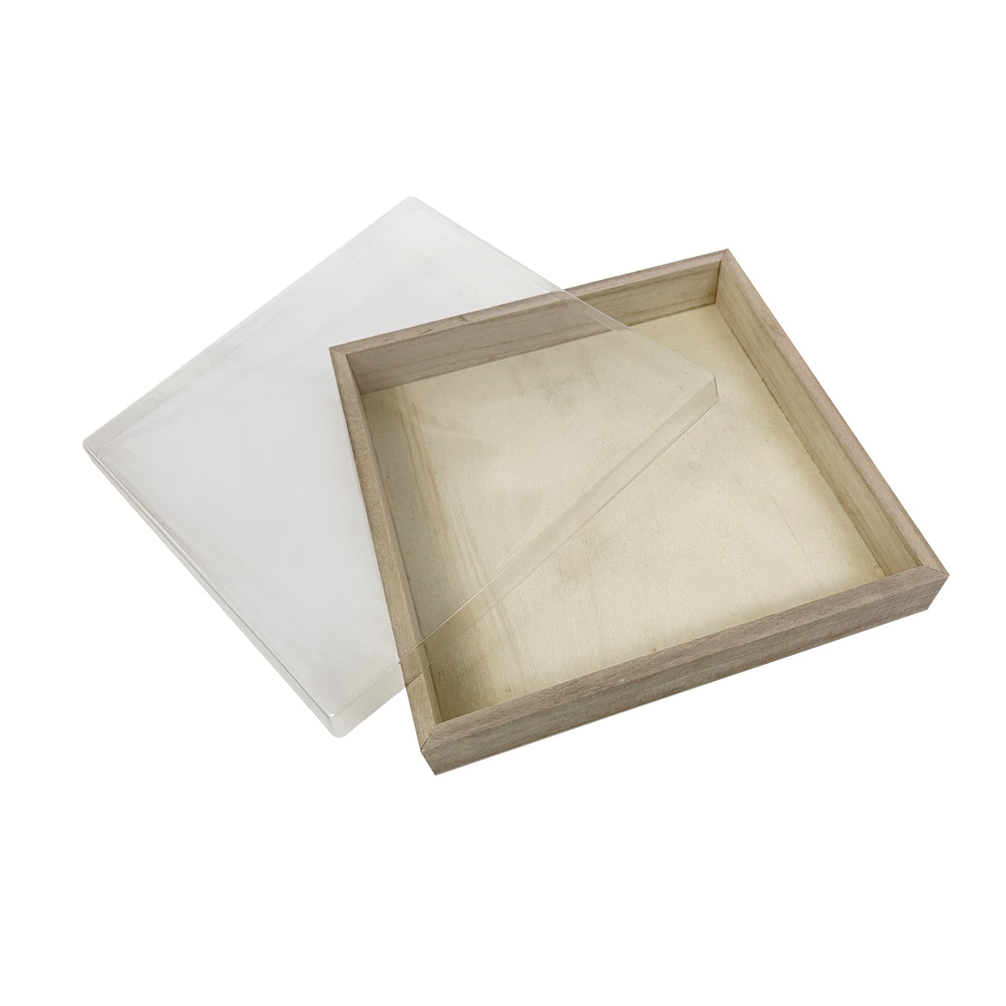 Tree Choice 5.9 x 5.9 x 1 Inch Wooden Heavy Duty Charcuterie Tray - 24 Count/Case - Perfect for Cheese Boards, Charcuterie Platters, Party Serving & Entertaining