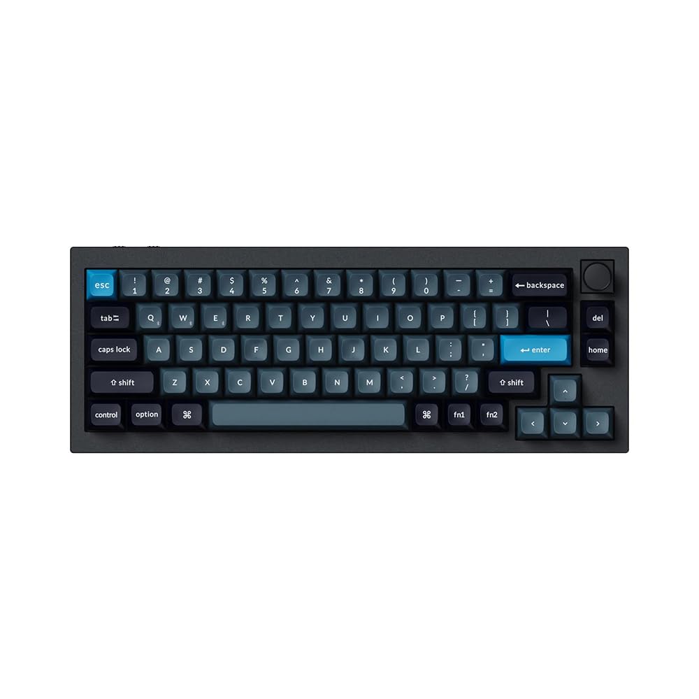 Keychron Q2 Pro 65% Hot-Swappable Wireless Mechanical Keyboard with RGB Backlight - K Pro Red Switches, Aluminum Frame (Carbon Black) for Mac & Windows - Perfect for Gaming, Coding & Office Work