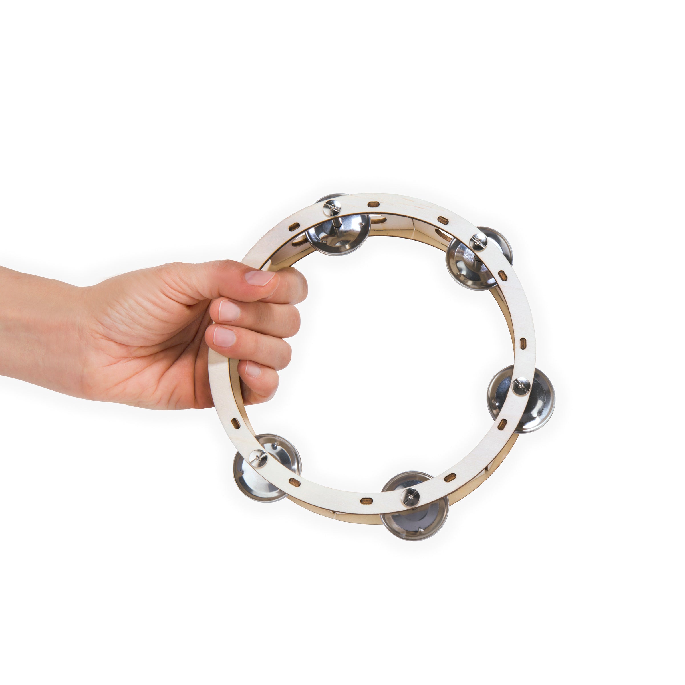 DIY Tambourine Kit for Kids & Adults - Musical Instrument Craft Set with Bells & Wooden Hoop - Fun Arts & Crafts Activity for Classroom, Birthday Parties & Music Lovers