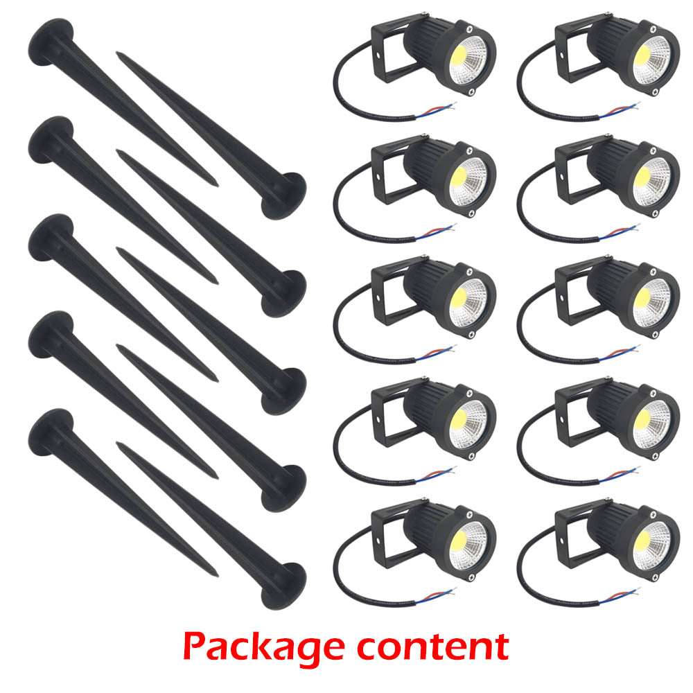 10PCS 12V LED Spotlights - Waterproof Outdoor Landscape Lights, Warm White for Garden, Yard, Patio, Pathway & Deck Lighting