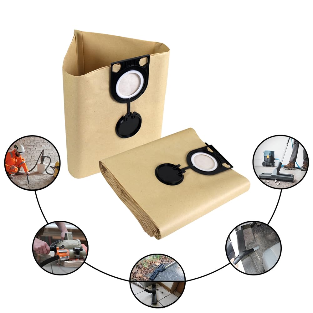 10-Pack Replacement Vacuum Cleaner Bags Compatible with EIBENSTOCK Industrie Sauger SS1200 - Perfect for Home Cleaning, Workshop Dust Collection & Industrial Use