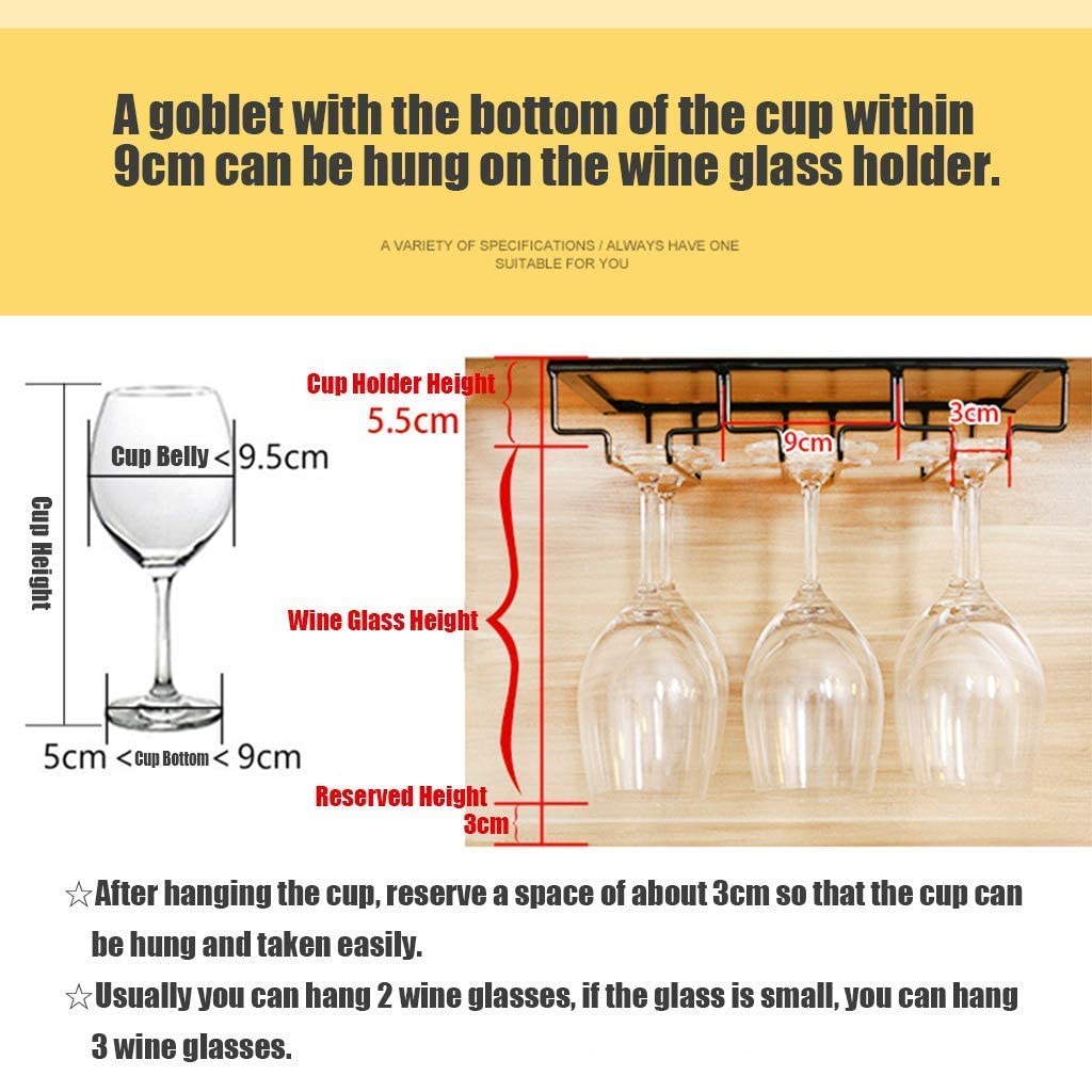 Wall-Mounted Wine Rack & Glass Holder - 3-Tier Storage Shelf for Bars, Restaurants & Home Decor | Under Cabinet Wine Bottle Organizer & Stemware Rack for Kitchen, Dining Room & Wine Cellar Organization