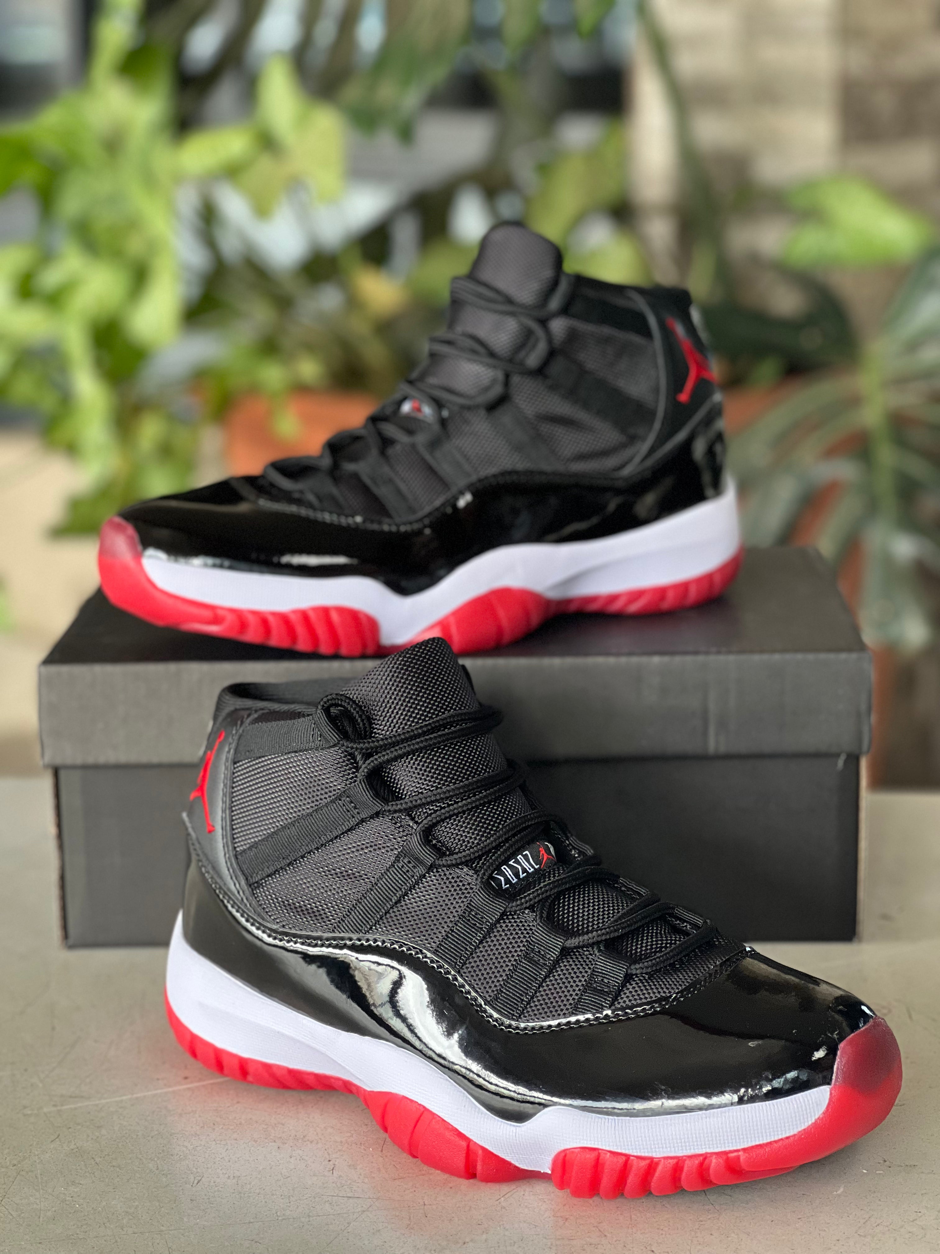 Air Jordan 11 Retro Bred Men's Basketball Shoes - High-Performance Sneakers for Basketball & Casual Wear | Perfect for Court Play, Street Style & Sneaker Collection