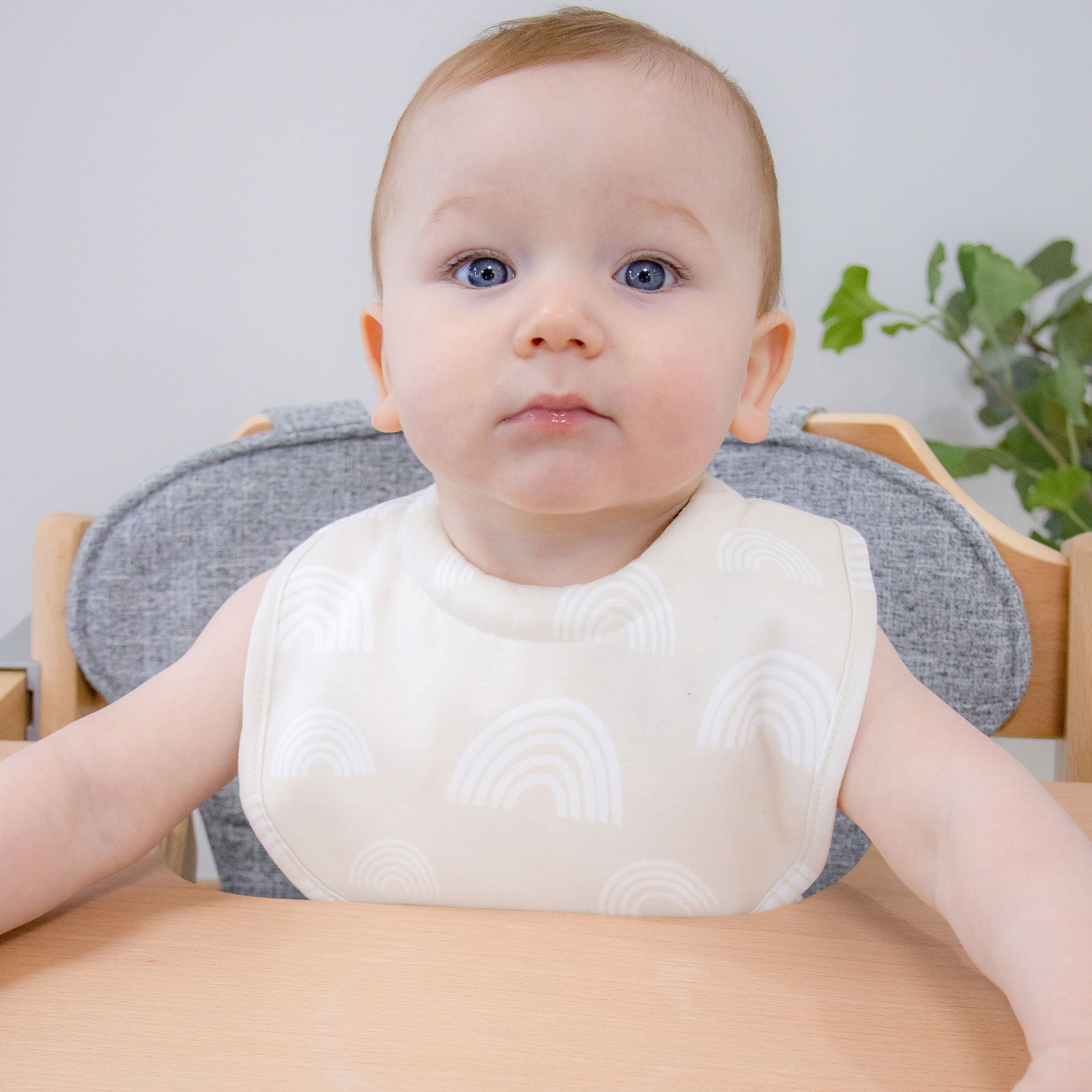 Nordic Style 2-Pack Baby Dribble Bibs - Soft Cotton Drool Bibs for Infants (Grey/Sand) - Perfect for Feeding, Teething & Everyday Use