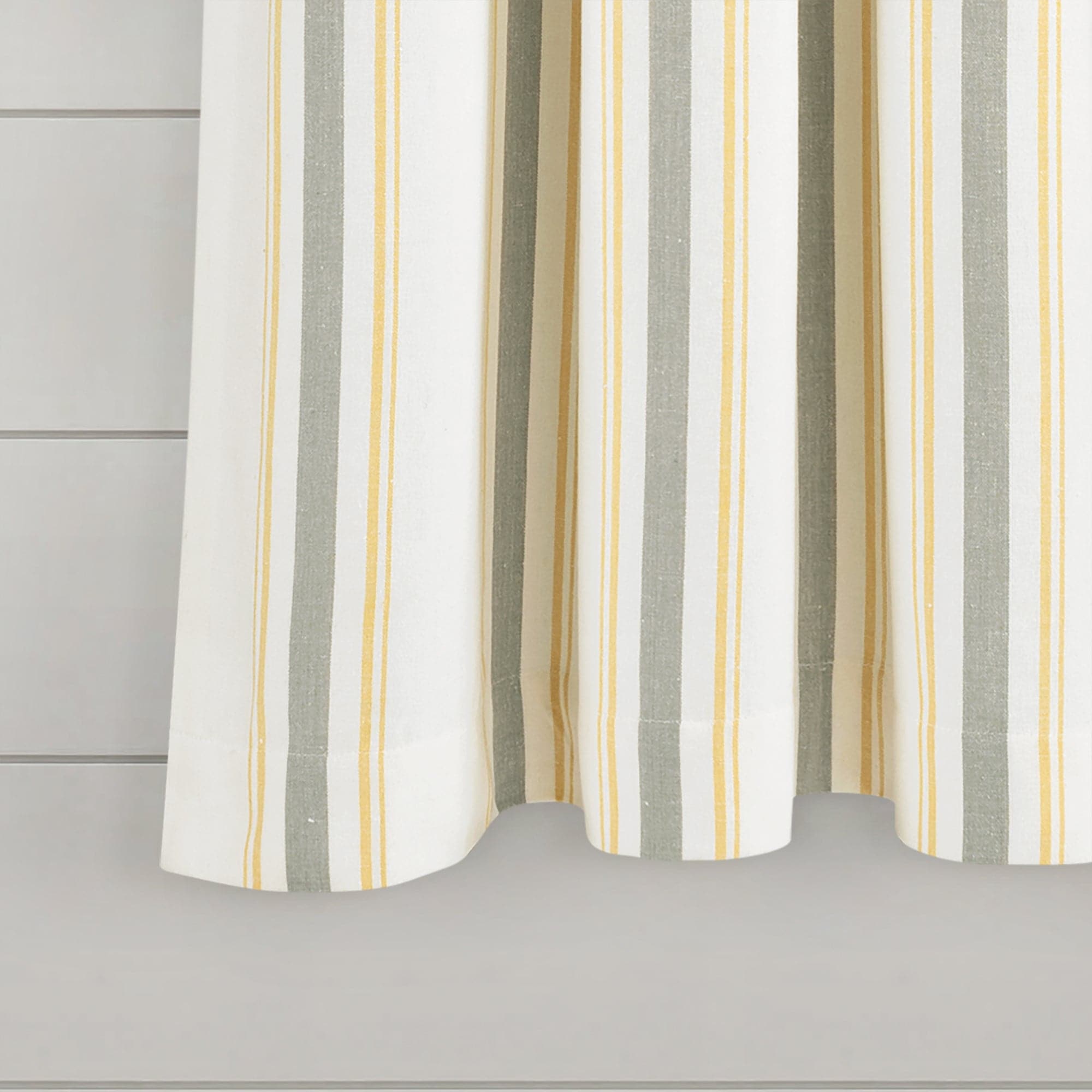Farmhouse Stripe Yarn-Dyed Recycled Cotton Blend Window Curtain Panel Set - Blackout Thermal Insulated Drapes for Living Room, Bedroom & Nursery (2 Panels, 52x84 Inch) - Perfect for Rustic, Modern & Farmhouse Home Decor