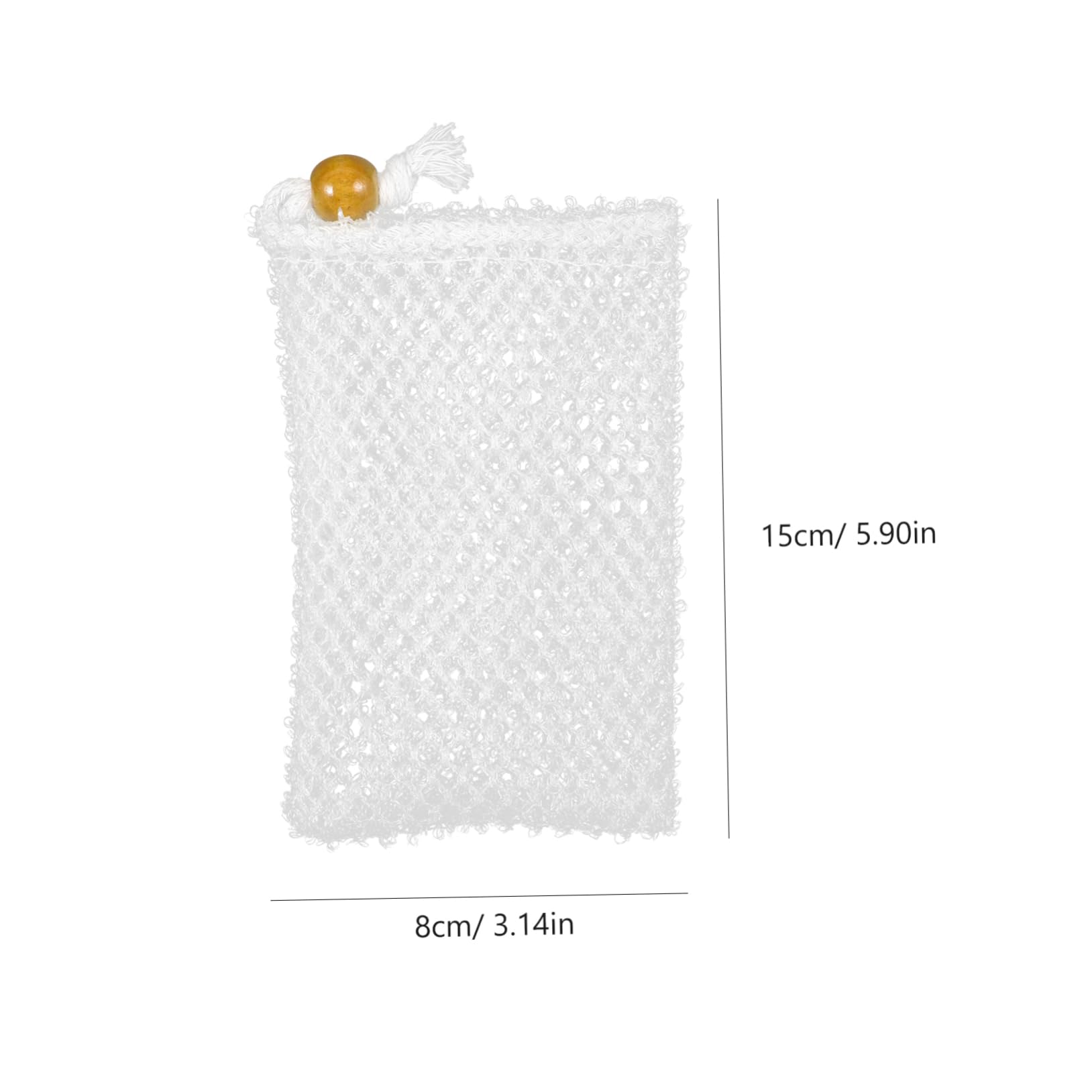 1pc Natural Nylon Soap Bag & Body Scrub Sponge - Mesh Soap Saver, Foaming Net & Bath Scrubber for Shower, Travel & Eco-Friendly Skincare Routine
