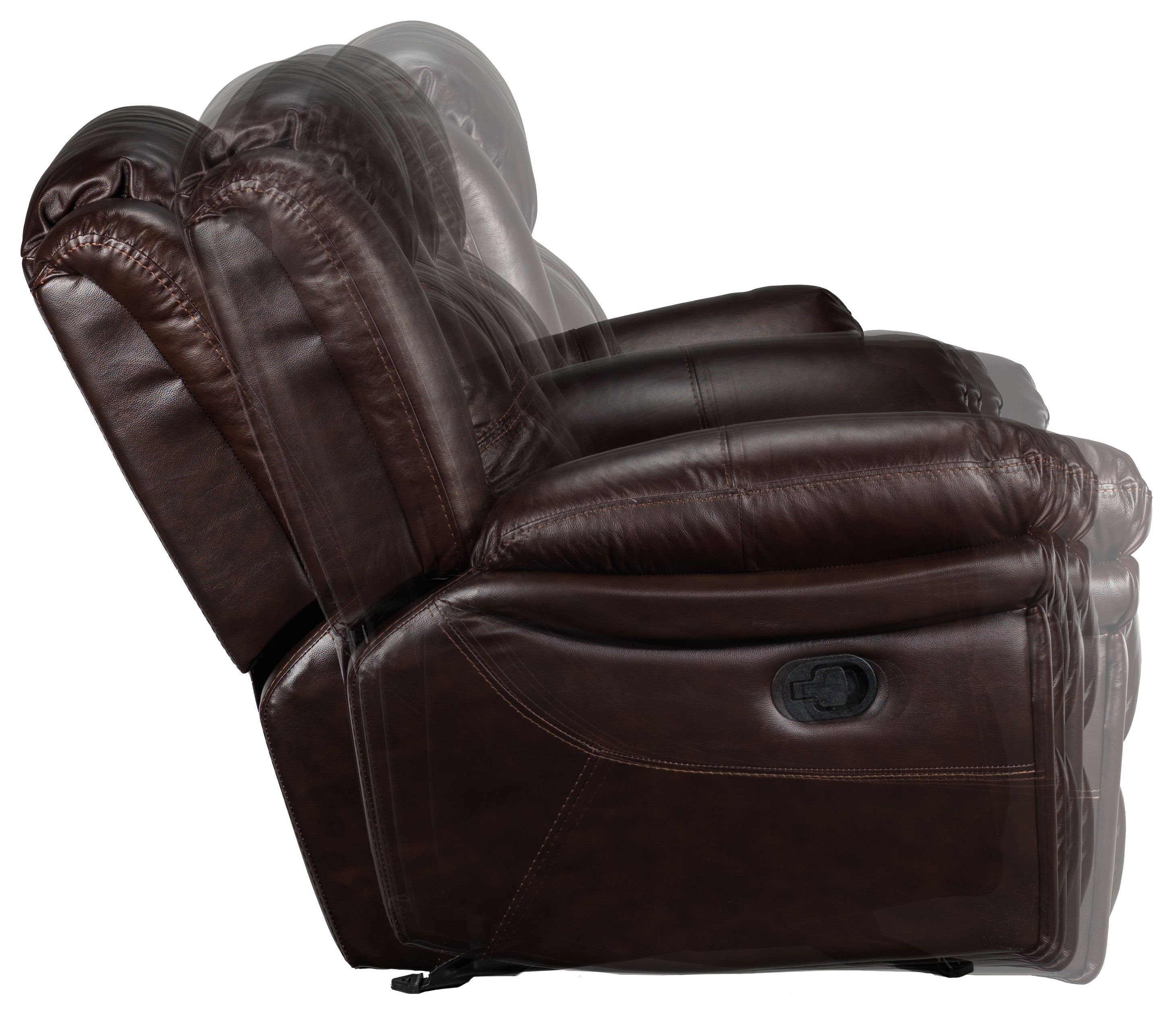 Premium Brown Cooper Leather Reclining Sofa & Recliner Set - 3-Piece Living Room Furniture for Home Theater & Family Relaxation
