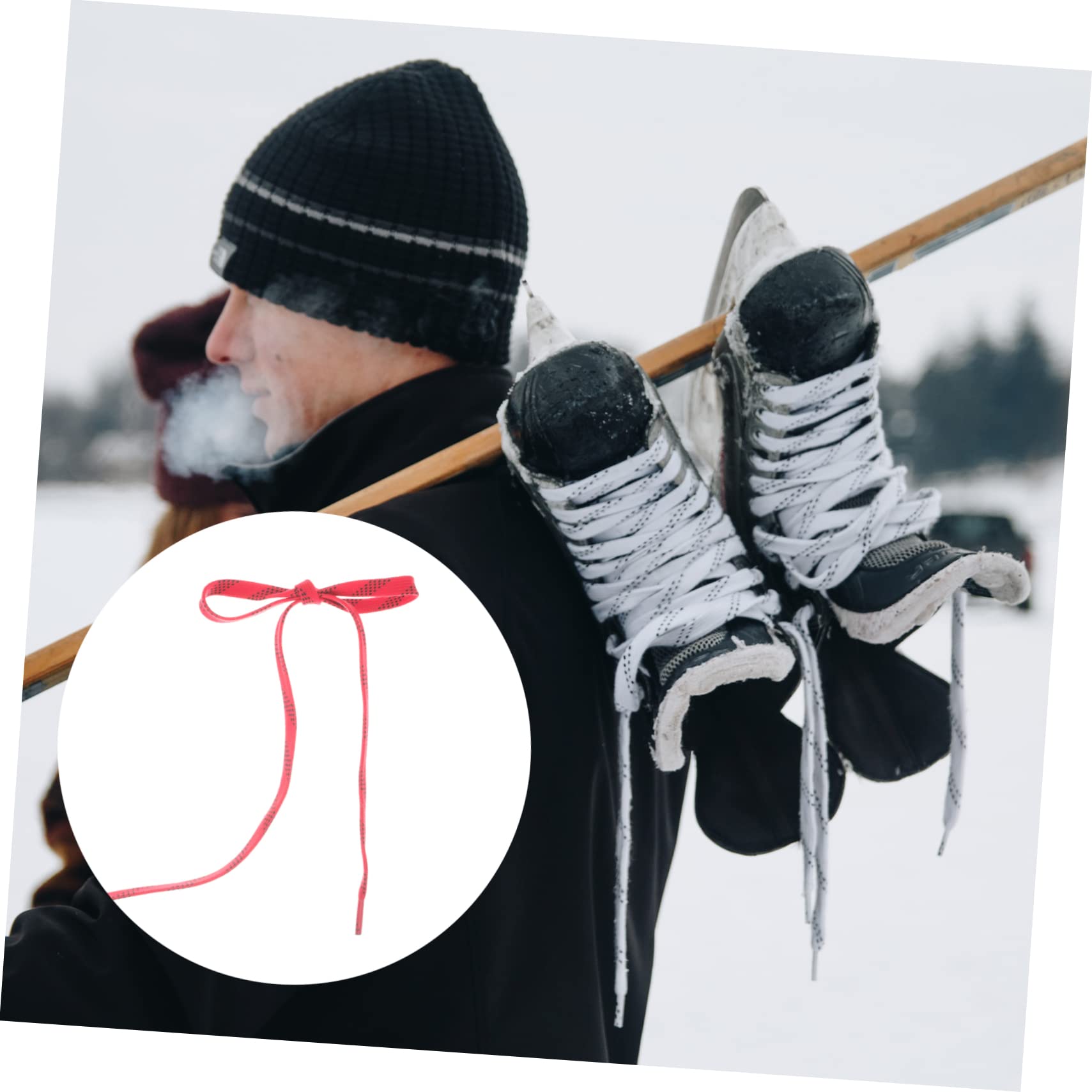 VANZACK 4 Pairs Flat Sports Shoe Laces for Ski Skates, Ice Skates, Hockey Shoes & Roller Skates - Durable Replacement Shoelaces for Athletic Performance & Winter Sports