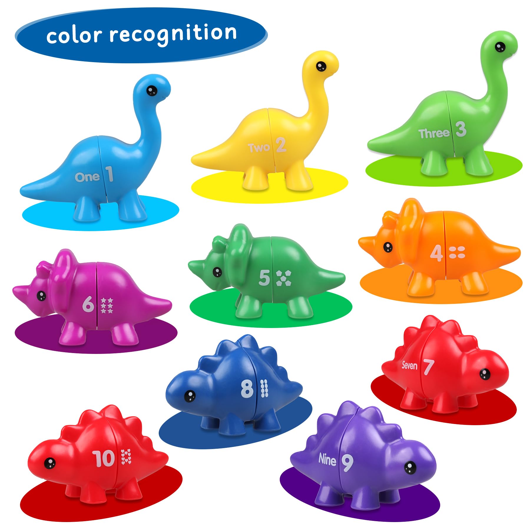 Dinosaur Montessori Toys for Toddlers 1-4 - Educational Sensory Toys for Outdoor Learning & Travel Play