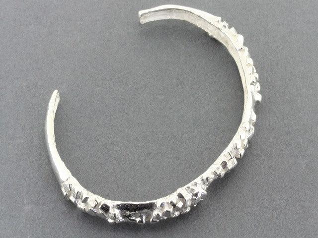 Stylish Druzy Cuff Bracelet in Sterling Silver - Perfect for Casual Wear & Special Occasions