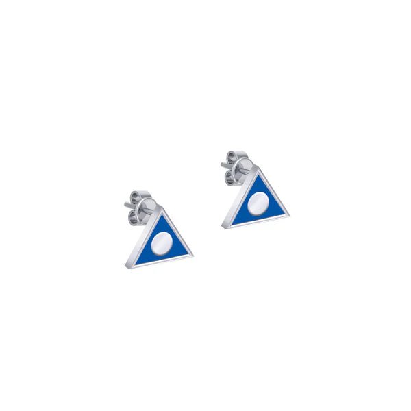 Sterling Silver Post Earrings with Blue Enamel - Hypoallergenic & Lightweight Jewelry for Women - Perfect for Everyday Wear, Gifts & Special Occasions