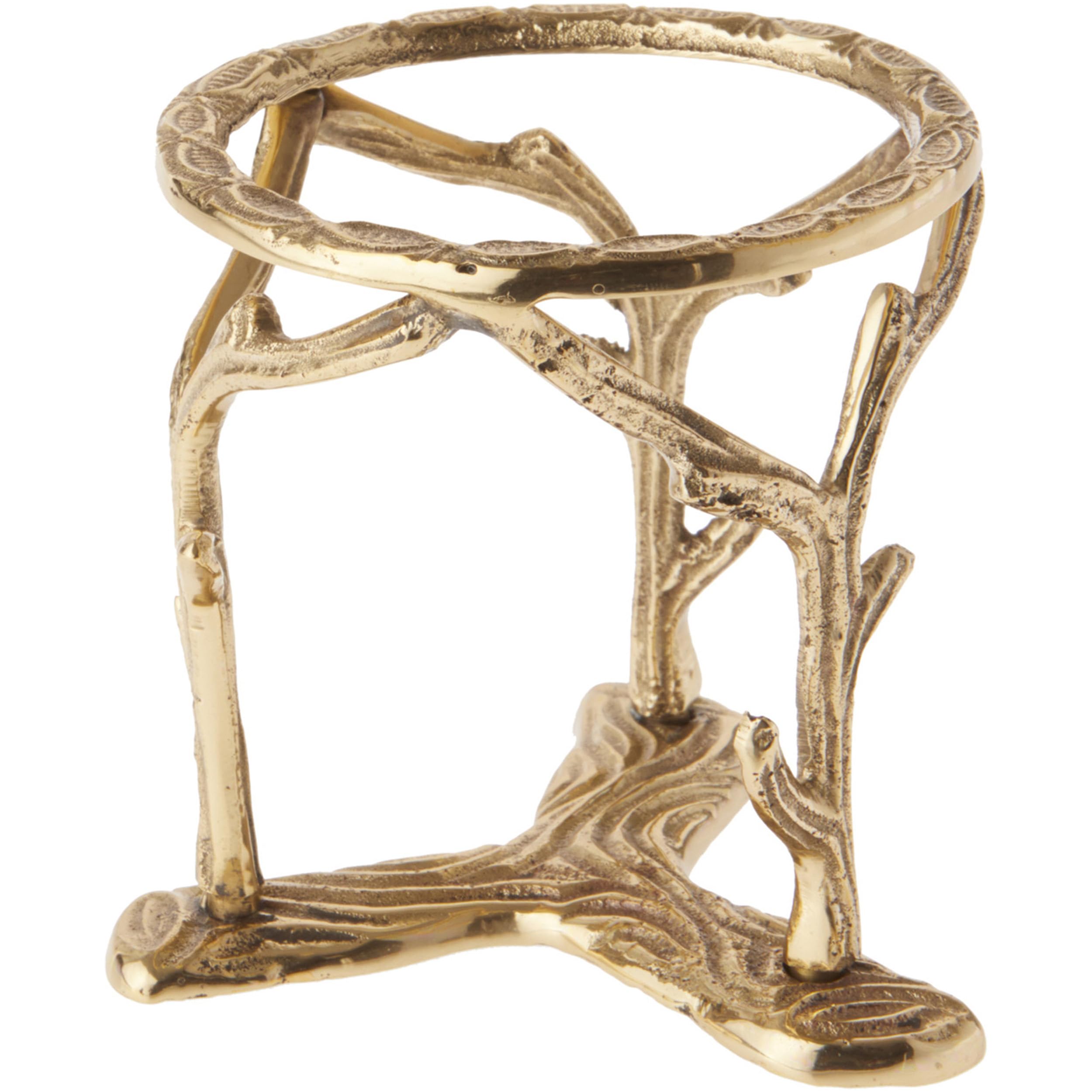 Bard's Brass Egg Stand Holder with Twig Branch Legs - 2.875 Inch Diameter, Set of 3 - Perfect for Easter Decor, Kitchen Display & Farmhouse Table Centerpiece