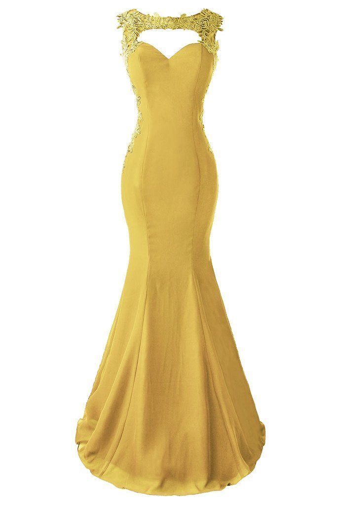 Elegant Mermaid Evening Dress with Appliques - Sexy Formal Gown for Women | Prom, Wedding, Cocktail Party & Special Occasions