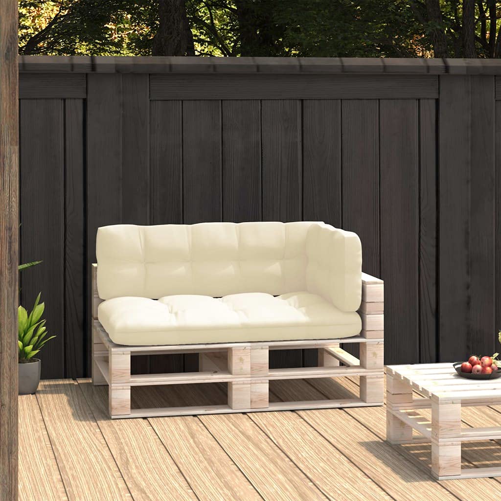3-Piece Universal Pallet Sofa Cushion Set - Thick Padded Seat Cushions Replacement for Chaise Loungers - Outdoor Patio Garden Chair Cushions (Perfect for Poolside, Deck, and Backyard Relaxation)