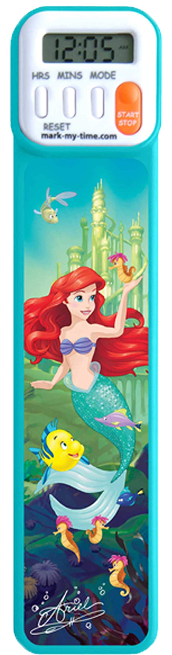 Disney Princess Ariel Digital Bookmark with Timer - 3D Mark-My-Time for Kids Reading & Study - Perfect for Book Lovers, Classroom, and Gift Giving