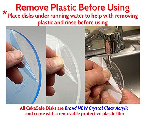 CAKESAFE 6 Inch Clear Acrylic Cake Scraper - Professional Cake Decorating Tool for Smoothing Buttercream & Fondant | Perfect for Wedding Cakes, Birthday Cakes & Baking Enthusiasts