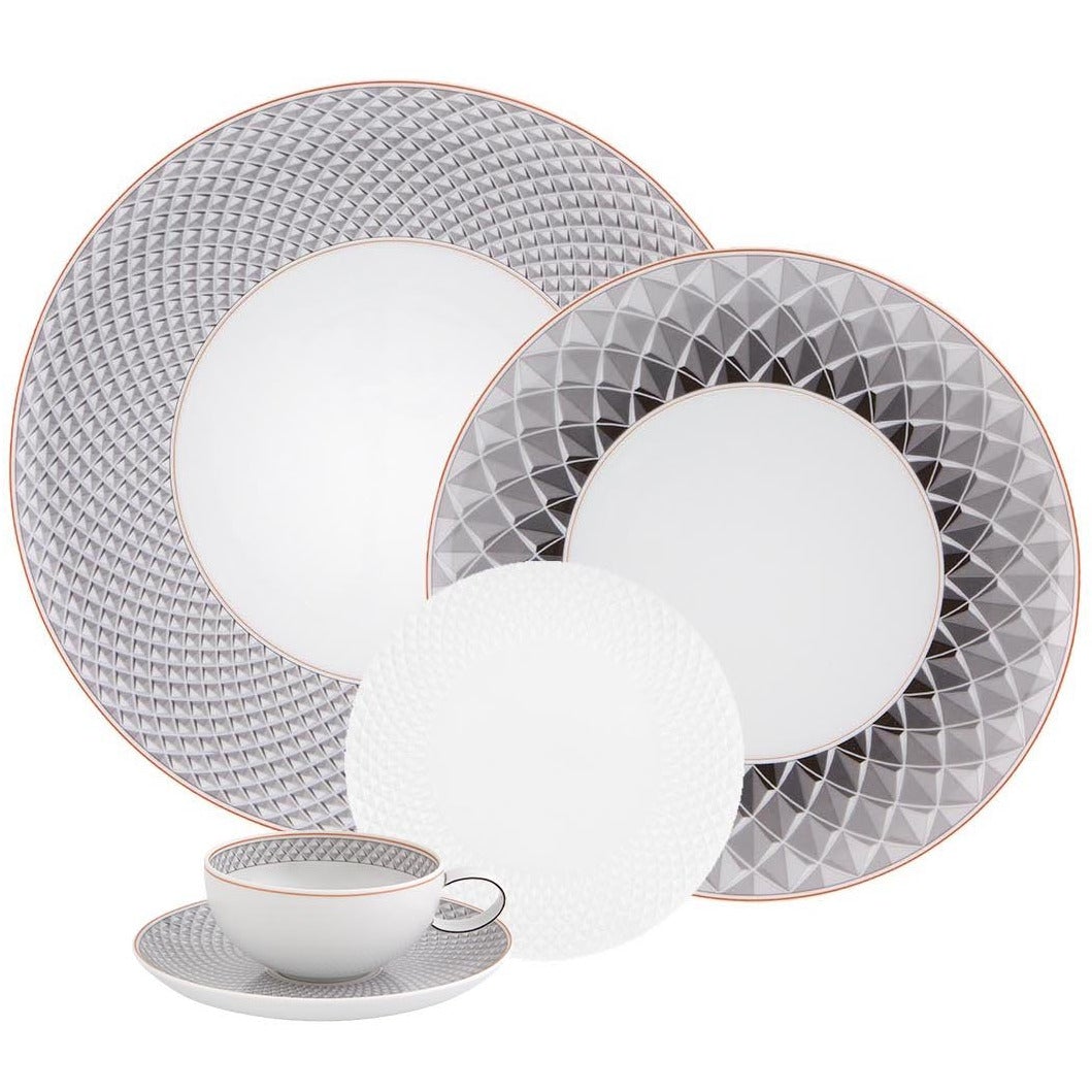 Premium Maya 5-Piece Dinnerware Set - Elegant Stoneware Plates, Bowls & Mugs for Everyday Dining, Entertaining & Special Occasions