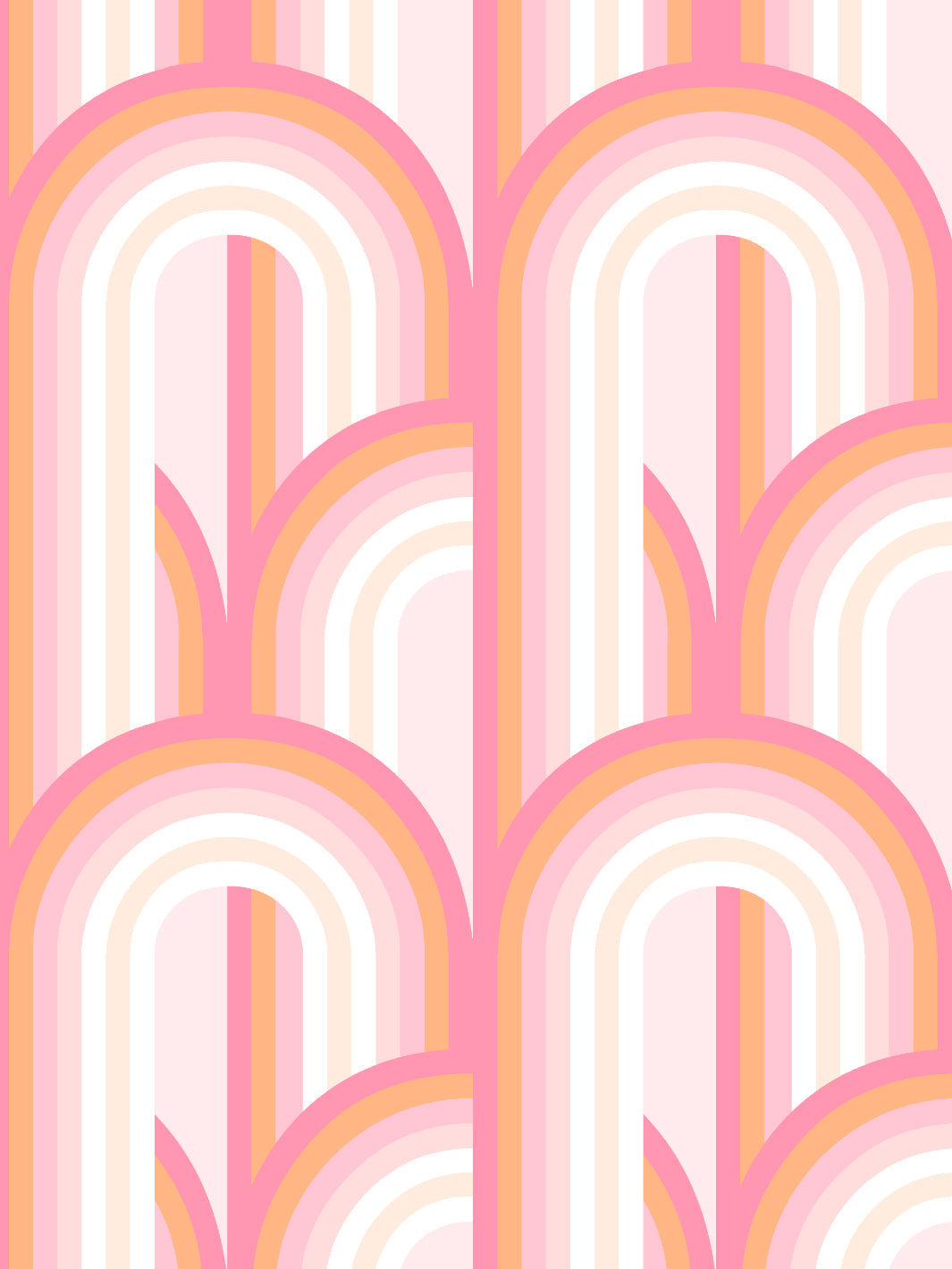 Barbie™ Dreamhouse Arch Wallpaper - Pink & White Decorative Wallpaper for Girls' Bedroom & Playroom | Barbie™ Themed Room Decor
