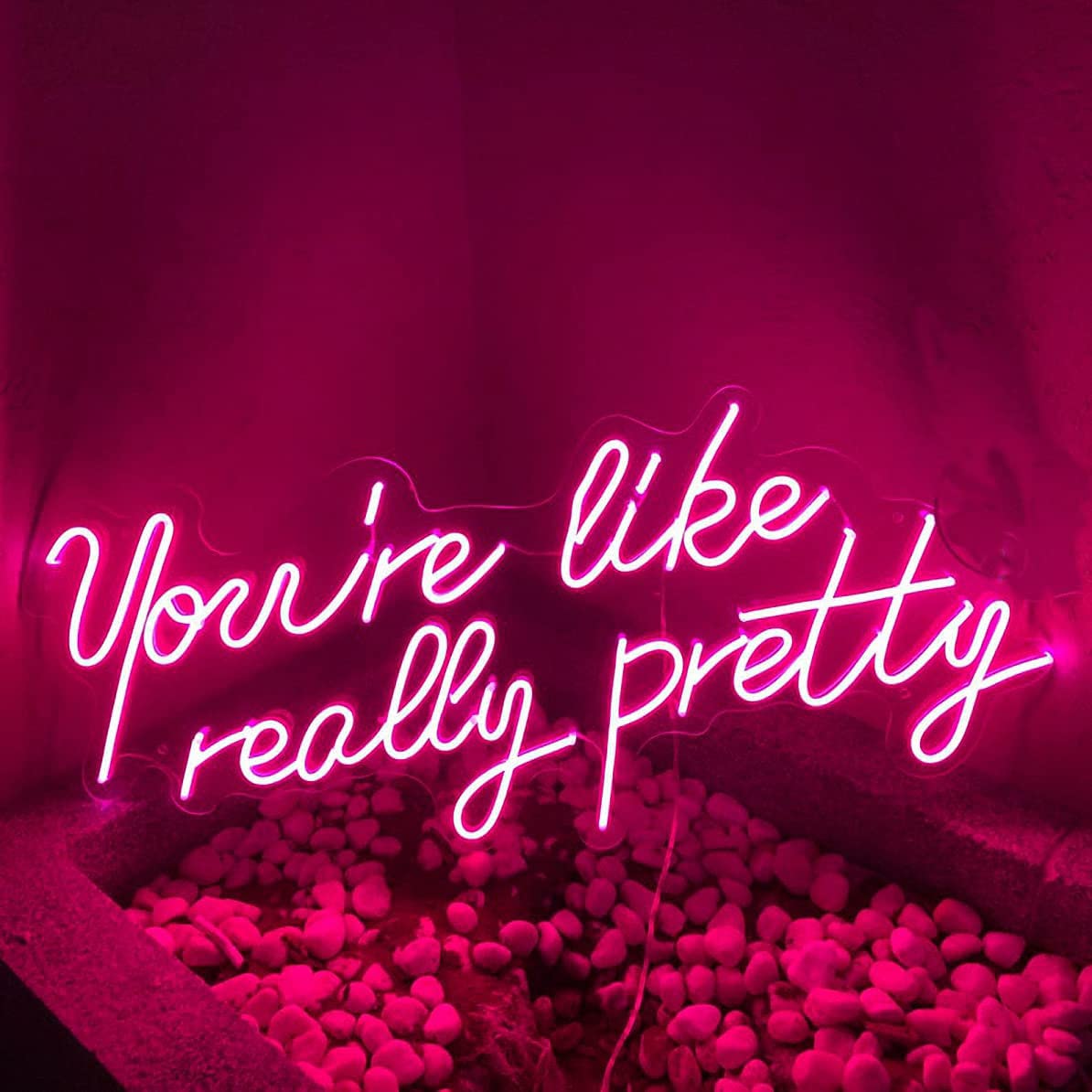 LED Neon Sign Night Light - Custom Wall Decor for Bedroom, Bar, Wedding, Birthday & Christmas Party - USB Powered 5V Chain Light Modulator (Let's Party Blue) - Perfect for Home, Office & Event Lighting
