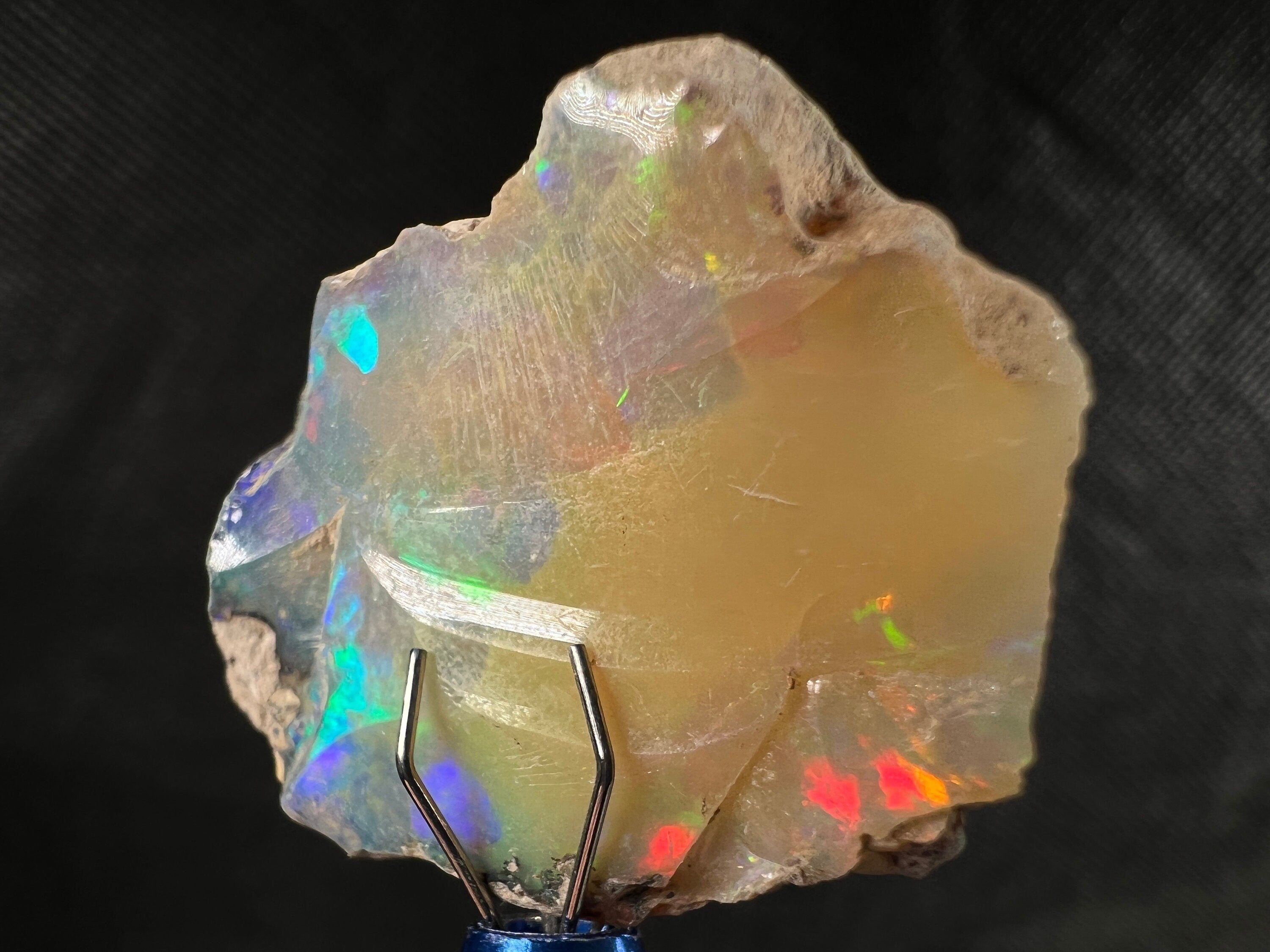 Natural 4A+ Welo Opal Raw Crystal - Premium Cutting Grade Opal Gemstone, October Birthstone (50665) for Jewelry Making, Healing Crystals & Mineral Collection