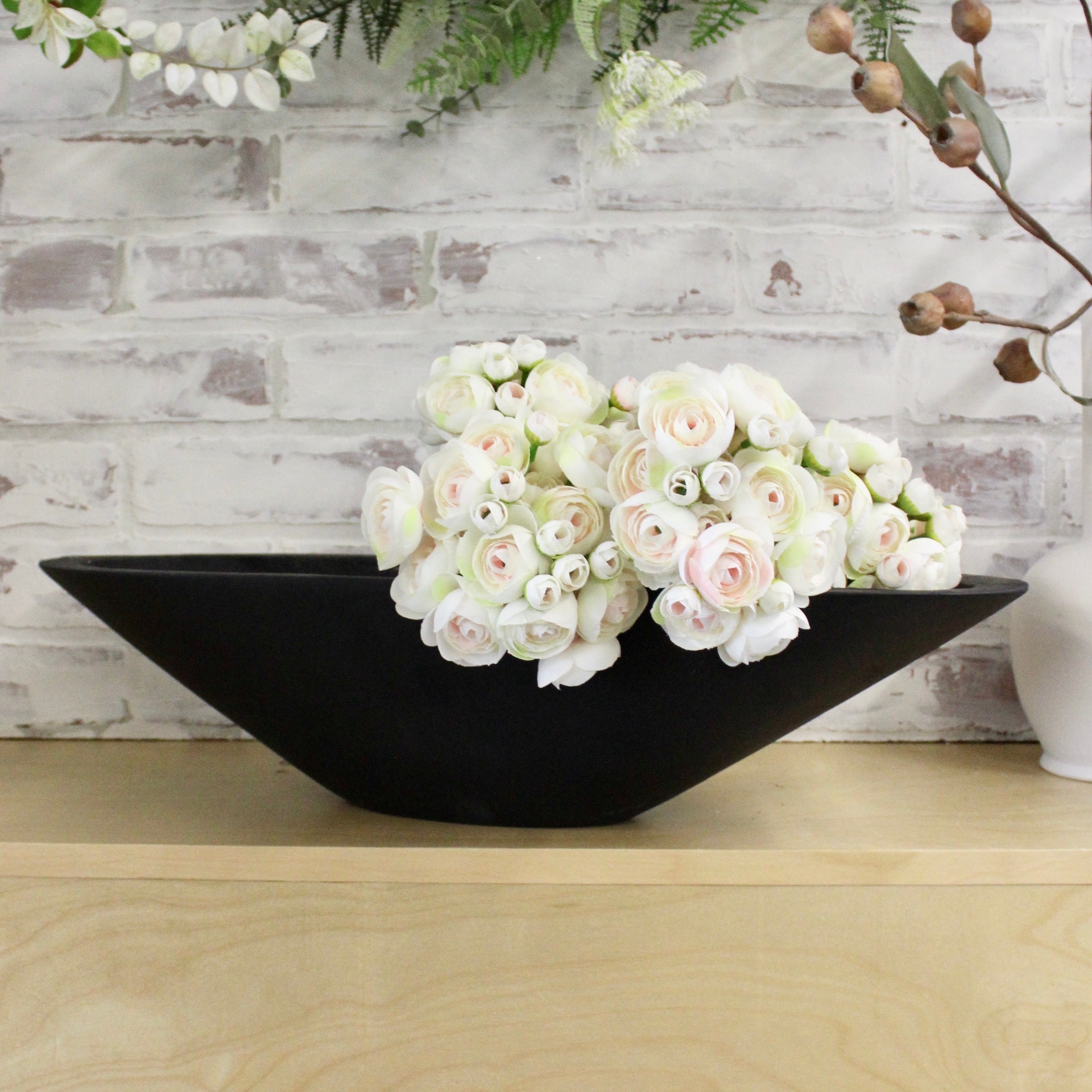 Elegant Cream & Black Oval Bowls - Stylish Serving Dishes for Salads, Snacks & Desserts - Perfect for Dining, Entertaining & Home Decor