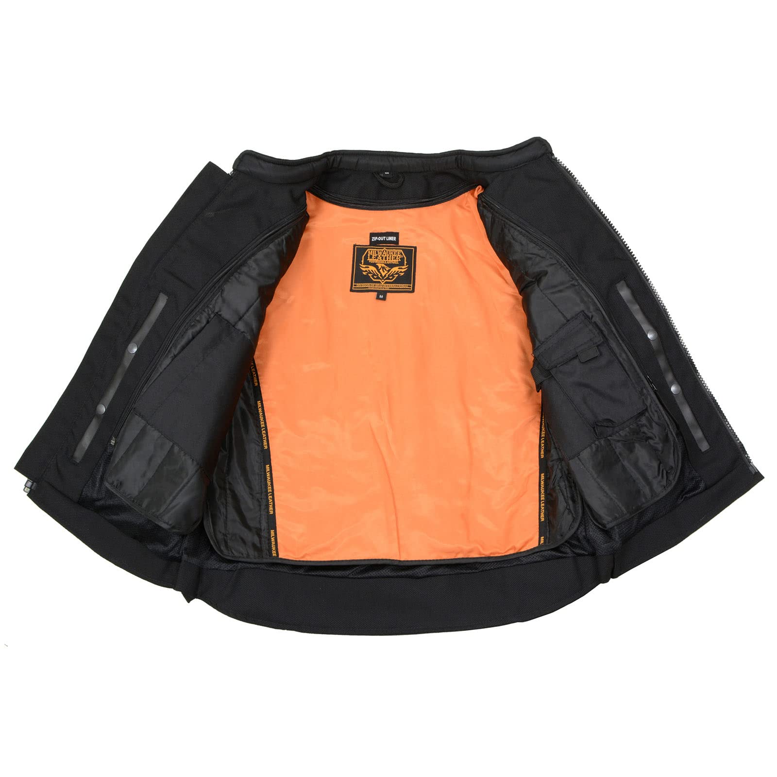 Milwaukee Leather MPM1730 Black Textile Motorcycle Jacket for Men - Durable Riding Gear for Harley, Cruiser & Street Bikes - Perfect for Commuting & Long Distance Touring