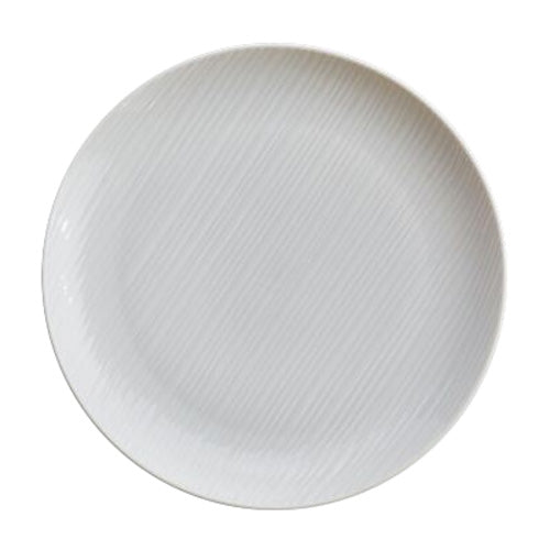 Alani 022402 Embossed Coupe Plate - Set of 24, 9-Inch Elegant Dinner Plates for Fine Dining, Restaurants & Catering Events - Durable Porcelain Dishware for Weddings, Parties & Formal Gatherings