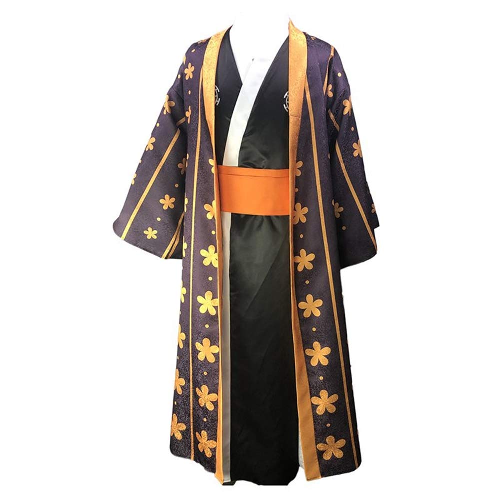 Premium Trafalgar Law Anime Cosplay Costume - Halloween Party, Convention & Festival Outfit - Luxury Kimono Bathrobe for Anime Fans & Collectors