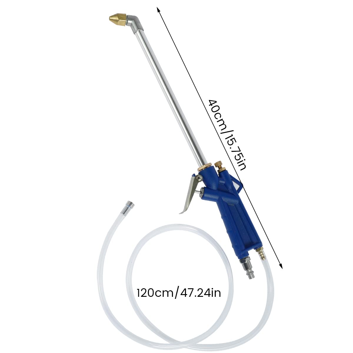 Pneumatic Water Cleaning Tool - High Pressure Car Wash Sprayer with 47.24 Inch Hose, Metal Auto Degreaser & Air Blow Gun for Vehicle Detailing | Perfect for Car Wash, Engine Cleaning & Garage Maintenance