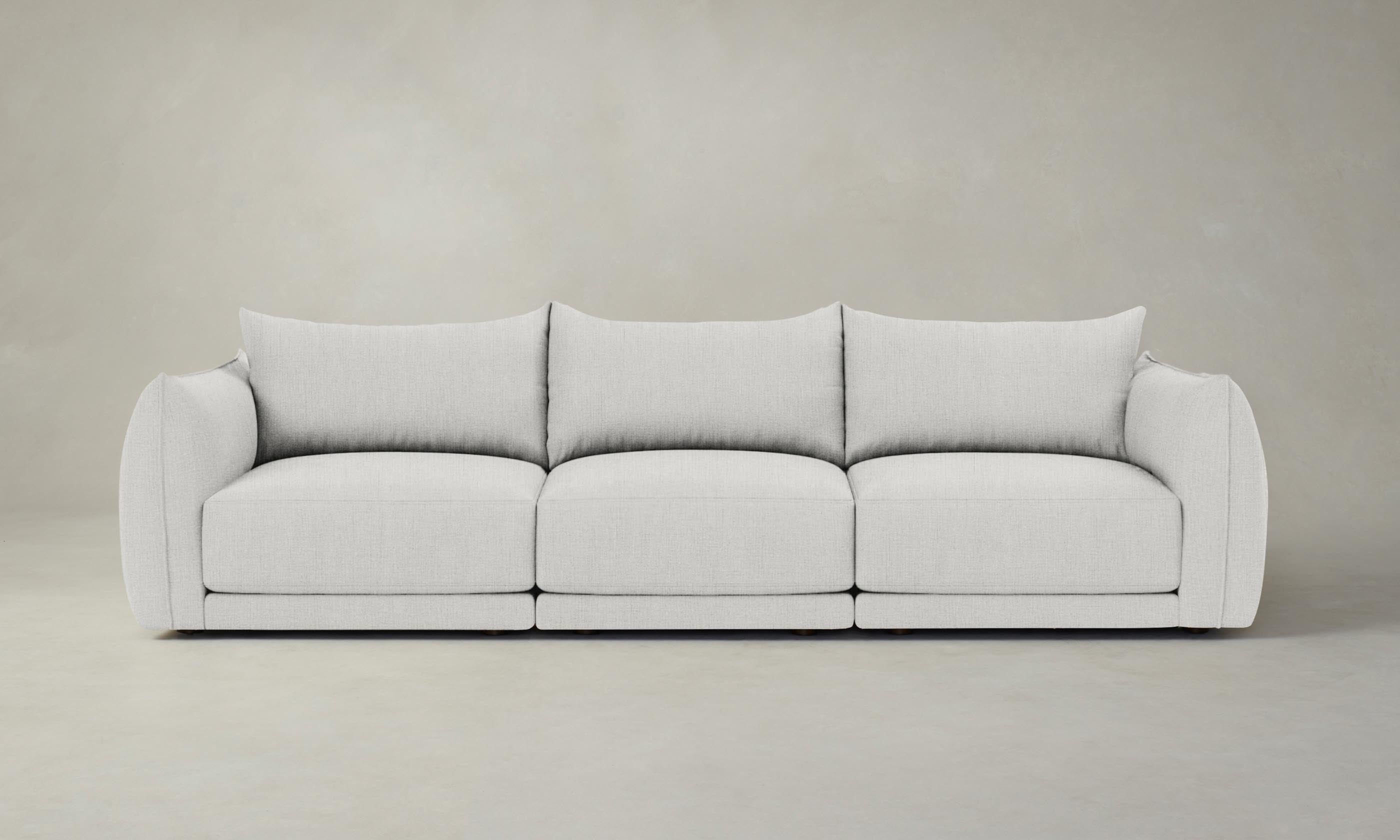 The Jones Modular Sofa - Performance Tweed Salt Fabric - Perfect for Living Rooms, Offices & Small Spaces