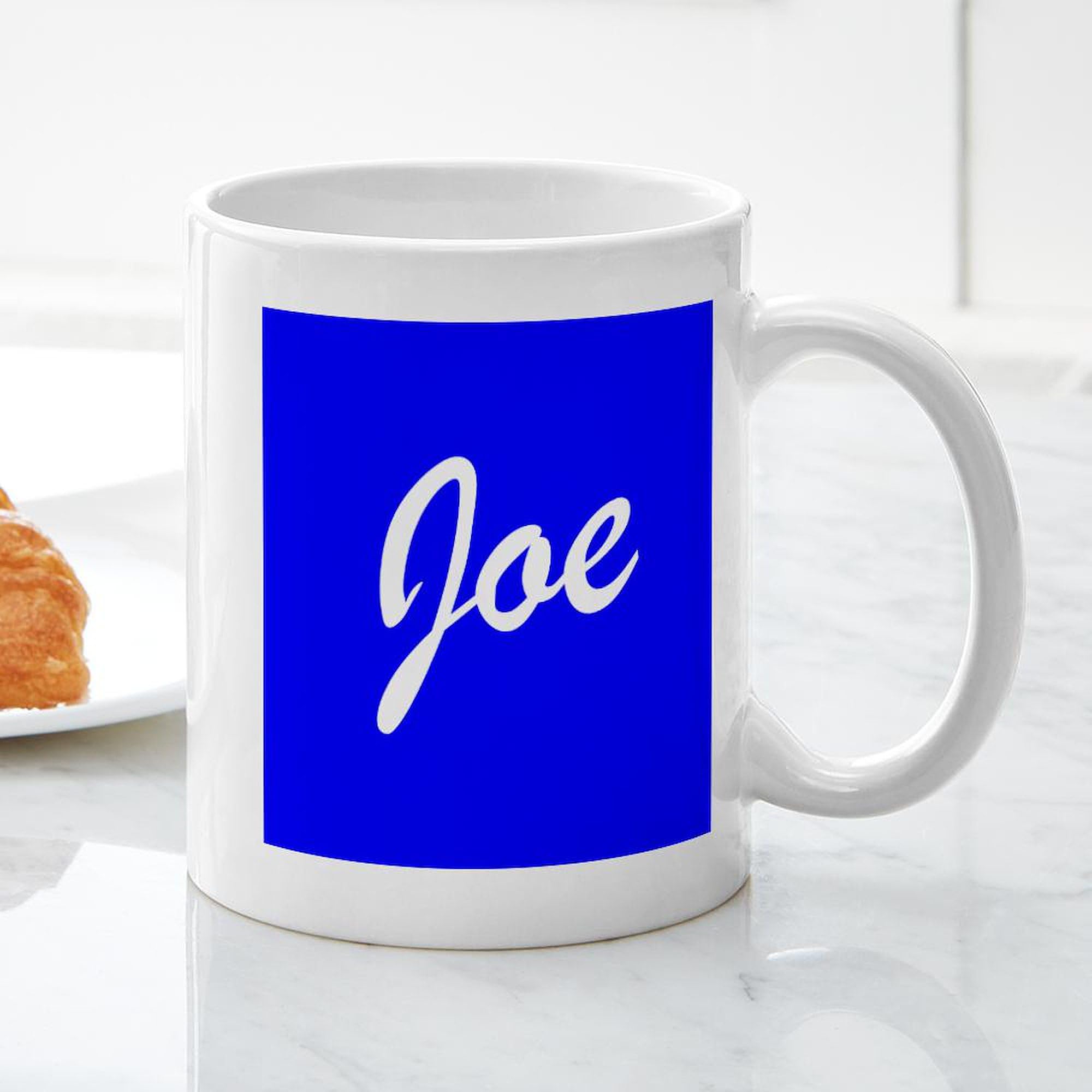 Joe (Blue) 11 oz Ceramic Coffee Mug - 325 ml Insulated Cup for Hot & Cold Drinks - Perfect for Home, Office, or Gift