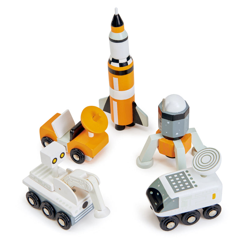 Premium Wooden Space Voyager Playset - STEM Educational Toy for Kids | Solar System Exploration & Space Adventure Pretend Play