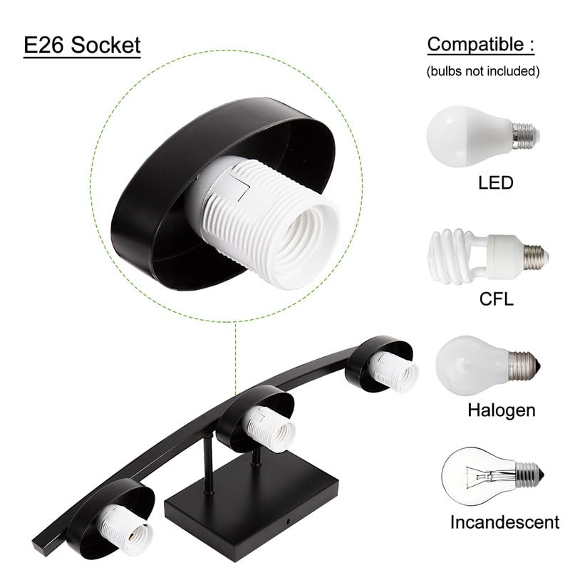 Modern Matte Black 3-Light Bathroom Vanity Fixture with Milky Glass Shade - 23 Inch Over Mirror Lighting for Bathroom - Perfect for Modern Home Decor & Spa-Like Ambiance