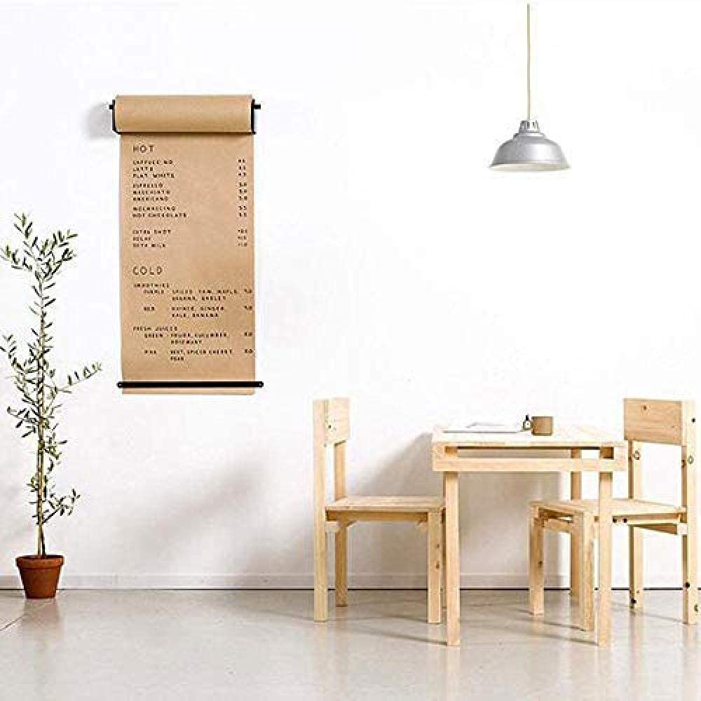 Wall Mounted Kraft Paper Roll Holder - 37cm Paper Dispenser for Office, Home & Coffee Shop | Durable & Space-Saving Organizer for Wrapping, Crafting & Receipt Printing