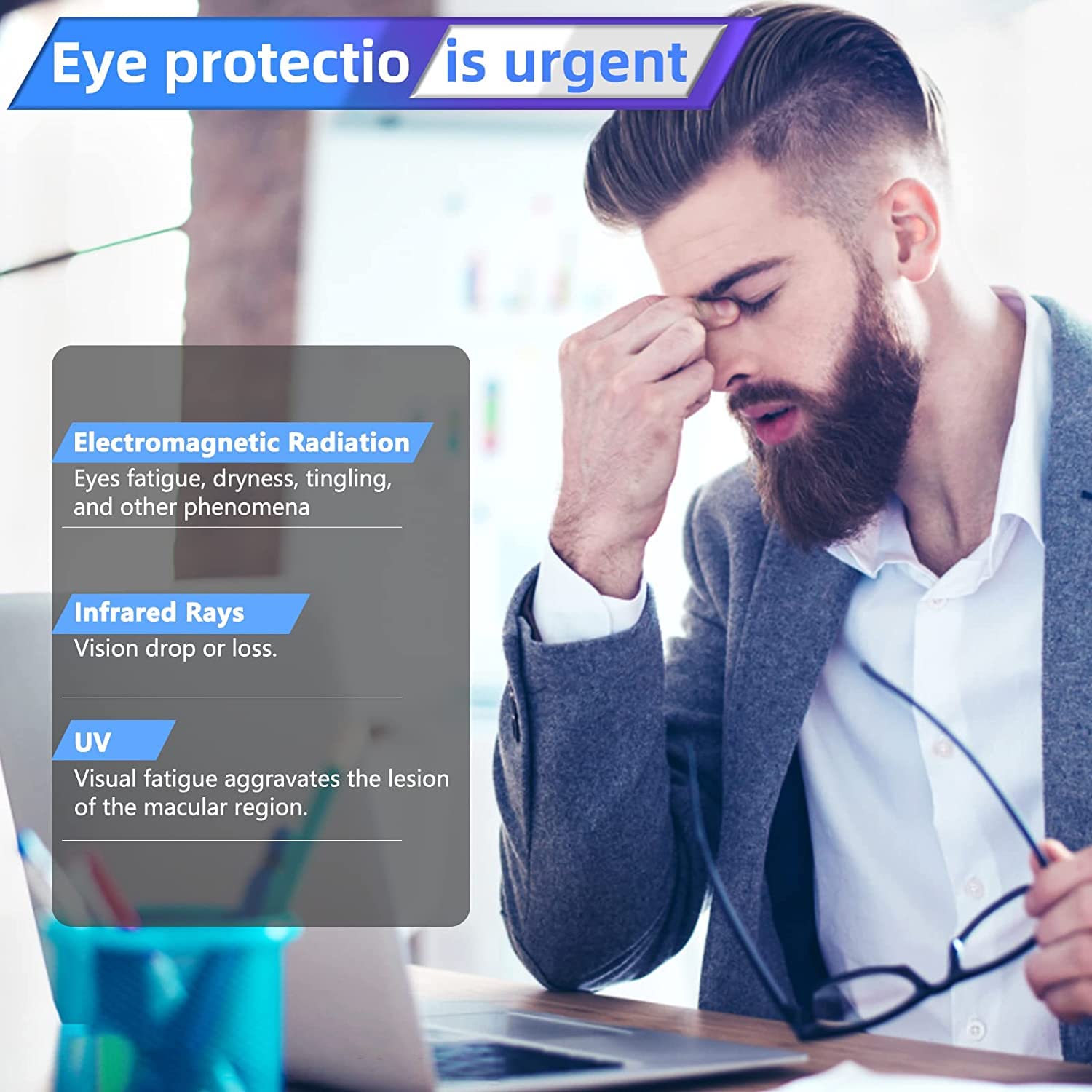 ZOEGAA 11.6 Inch Laptop Screen Protector - Anti Blue Light & Anti Glare Film for 16:9 Display Laptops - Perfect for Office Work, Gaming, and Eye Protection