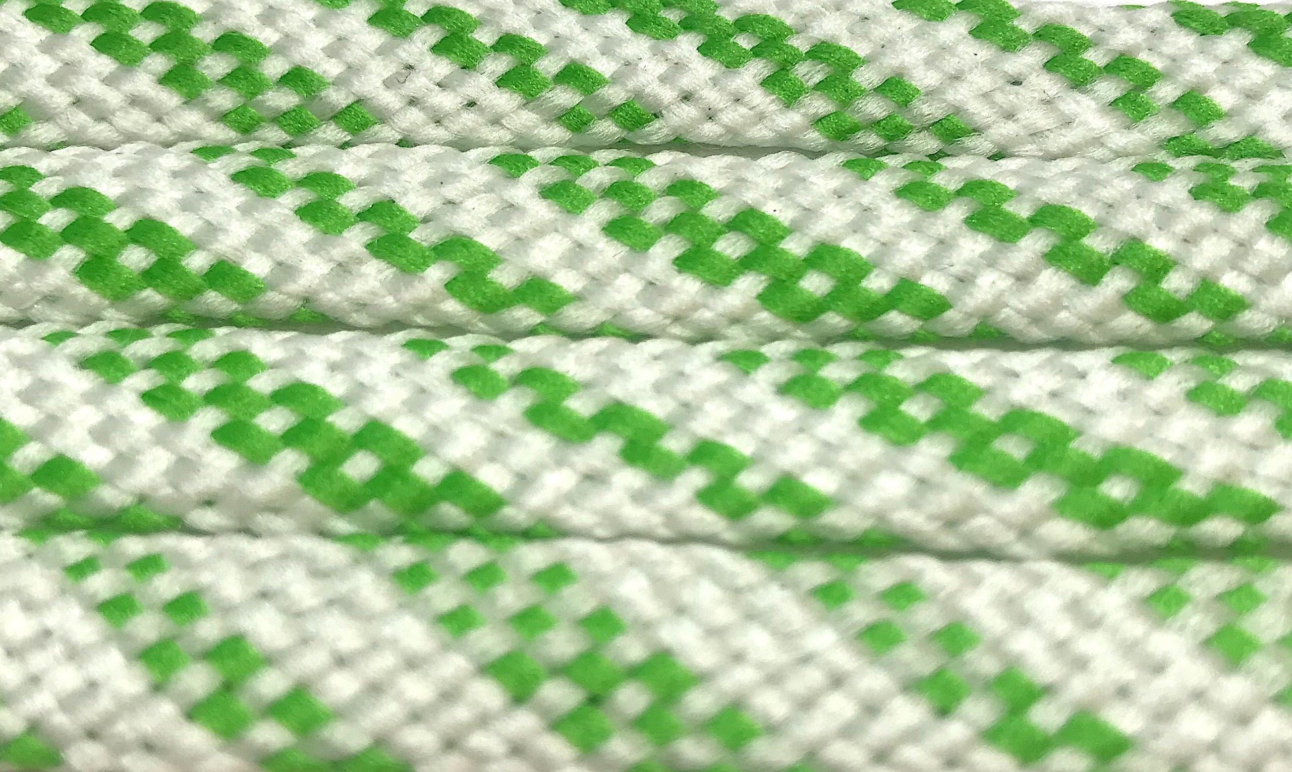 Glow in the Dark Shoelaces - Neon Green & White Reflective Laces for Running, Walking & Night Safety | 1 Pair