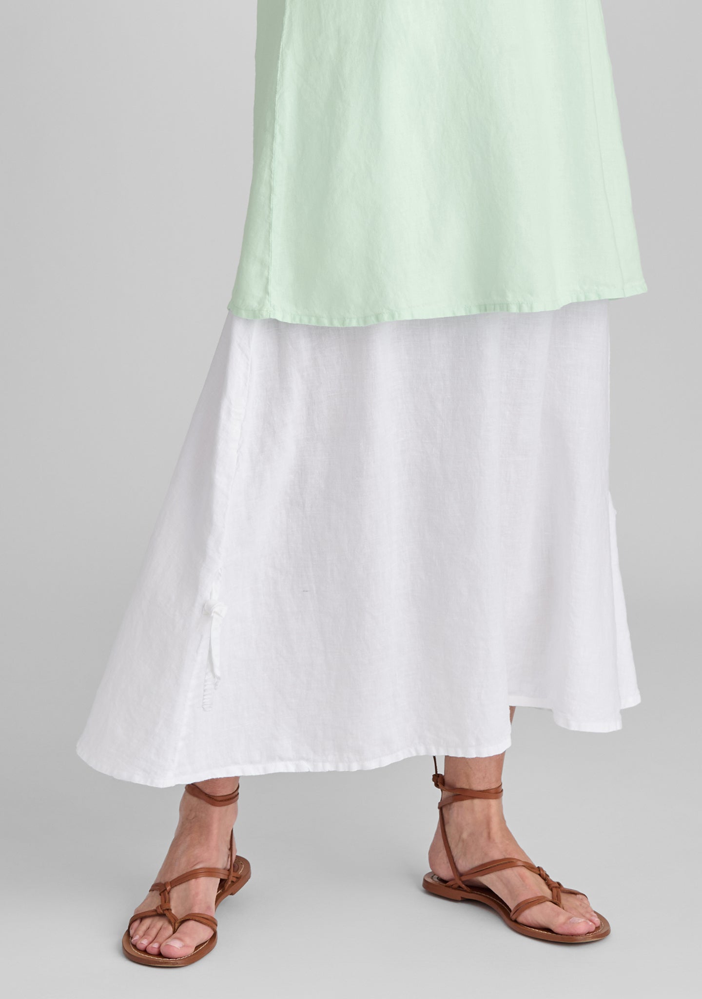 Elegant Cinched Waist Linen Maxi Skirt for Women | Flowy Summer Beach Dress | Perfect for Vacations, Weddings & Boho Outfits