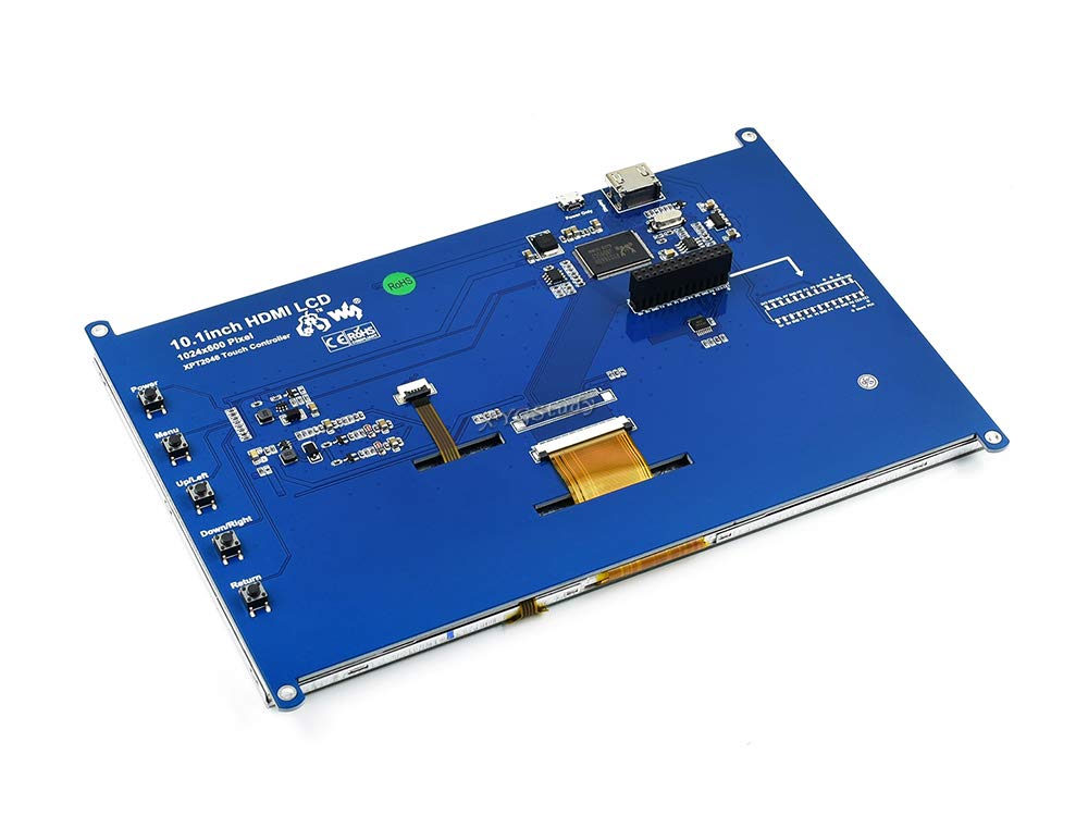 10.1 Inch 1024×600 Resistive Touch Screen Monitor with HDMI Interface - Compatible with Raspberry Pi 4/3/2 Model B/B+, Supports Raspbian & Ubuntu - Perfect for DIY Projects, Home Automation, and Embedded Systems