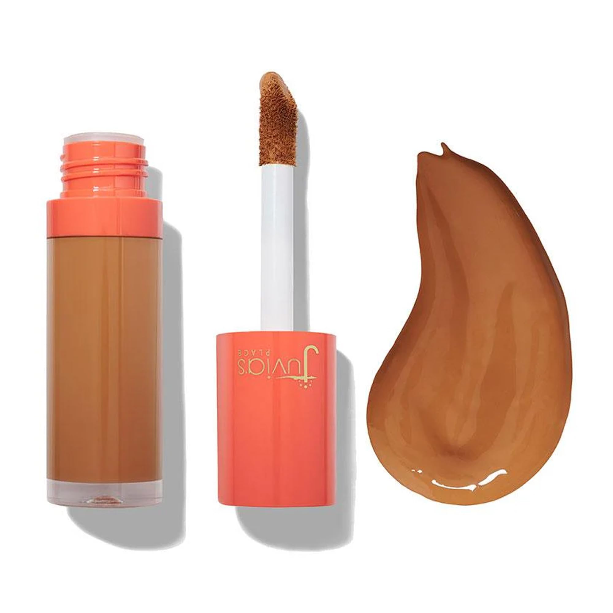Juvia's Place I Am Magic Liquid Concealer - J10 Dark Cool Olive Undertone, 0.34 fl oz | Full Coverage, Hydrating, Waterproof & Long-Wear Concealer for Dark Skin Tones | Perfect for Contouring, Highlighting & Under Eye Brightening