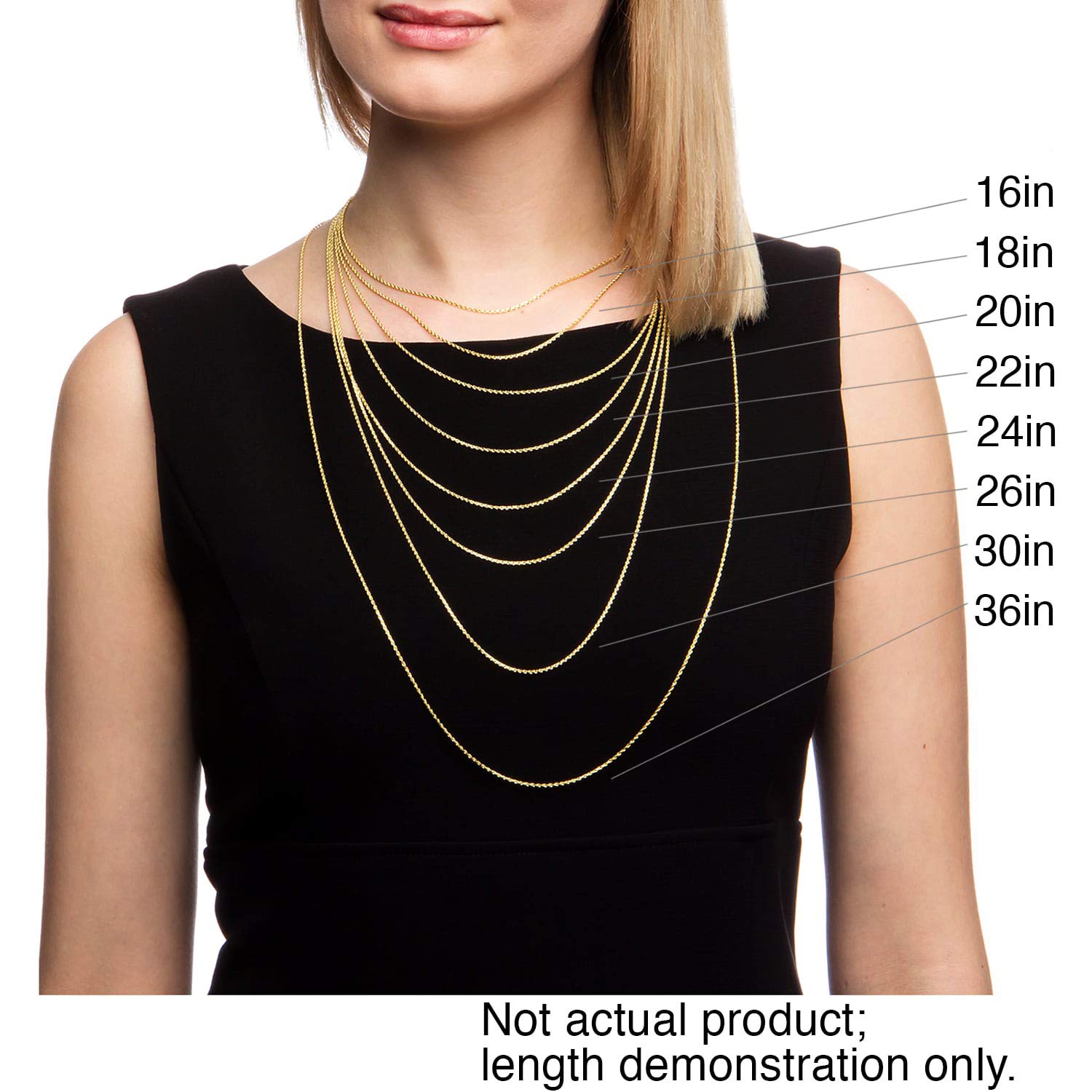 Giorgio Bergamo 14K Yellow Gold Paper Clip Chain Necklace & Anklet - 1.5mm to 2.5mm High Polish Solid Cable Link Jewelry for Women, Perfect for Layering, Gift Giving & Everyday Wear