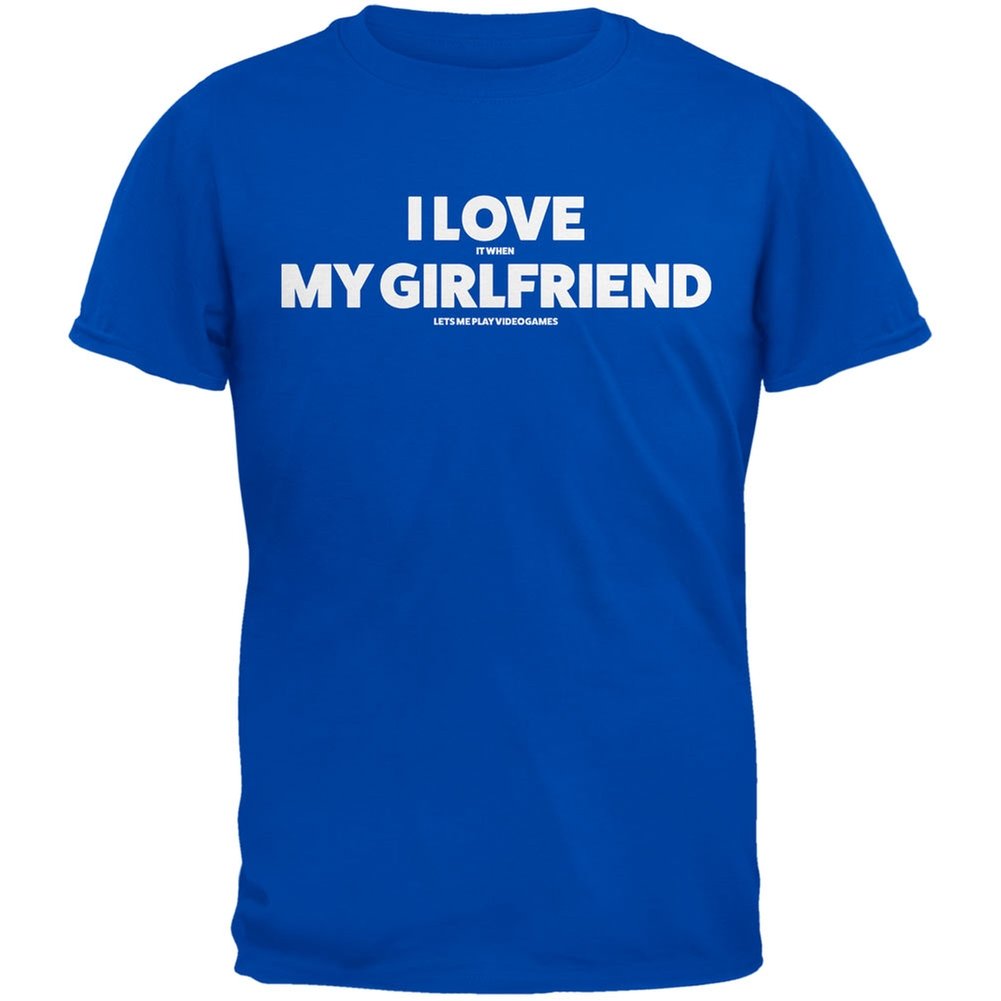 I Love My Girlfriend Video Games T-Shirt - Valentine's Day Gift for Gamer Couples - Perfect for Gaming Dates & Anniversary Presents