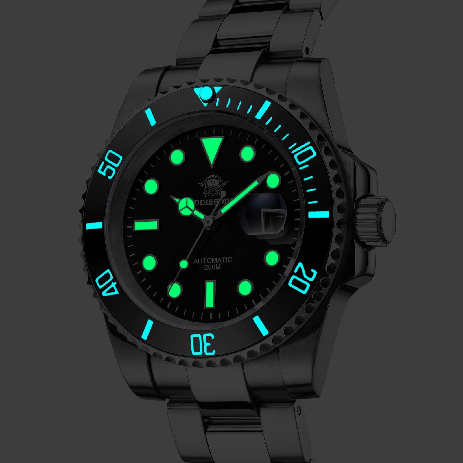 ADDIESDIVE Men's Automatic Diving Watch - 200M Waterproof Stainless Steel Band with Japan NH35A Movement - Perfect for Scuba Diving, Swimming & Outdoor Adventures